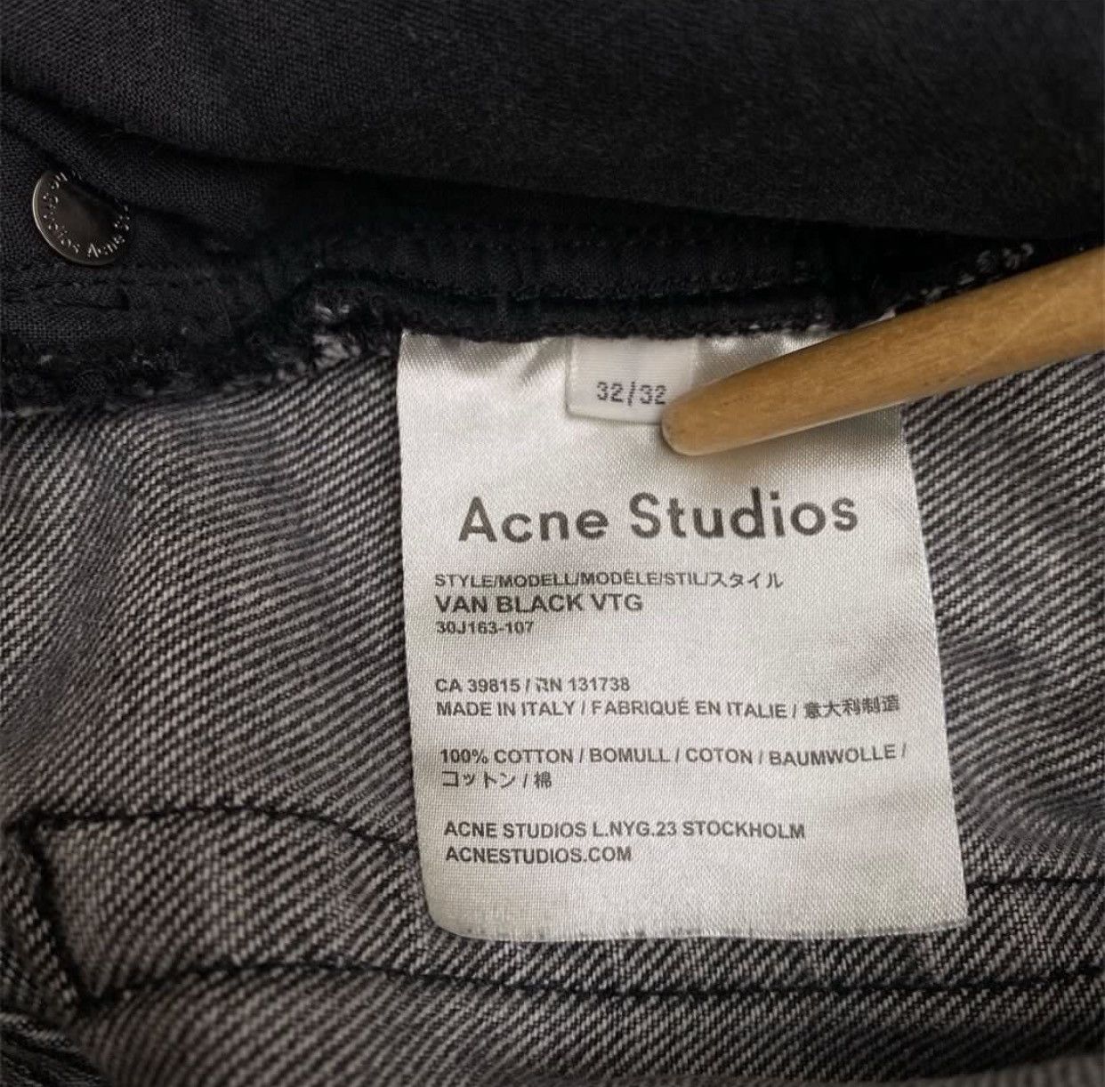 Acne Studios ACNE STUDIOS VAN BLACK VTG ACID WASH DENIM PANTS Size US 32 / EU 48 - 4 Thumbnail