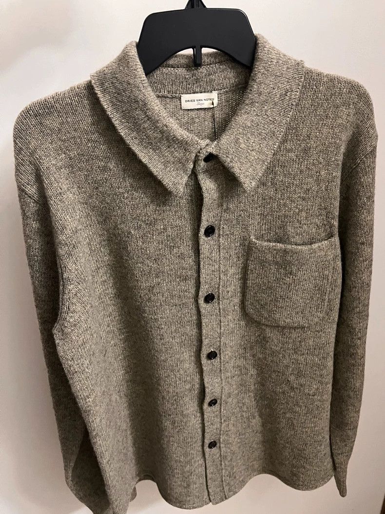 Dries Van Noten dries van noten Brown wool cardigan Size US L / EU 52-54 / 3 - 1 Thumbnail