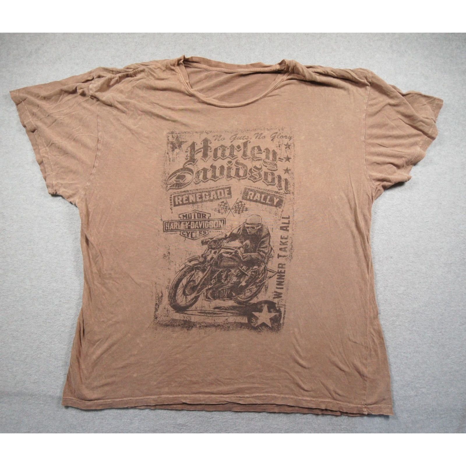 Harley Davidson Harley-Davidson Shirt Mens 2XL Beige Lightweight Tee Motorcycle Graphic Shirt T-Shirt Size US XXL / EU 58 / 5 - 2 Thumbnail