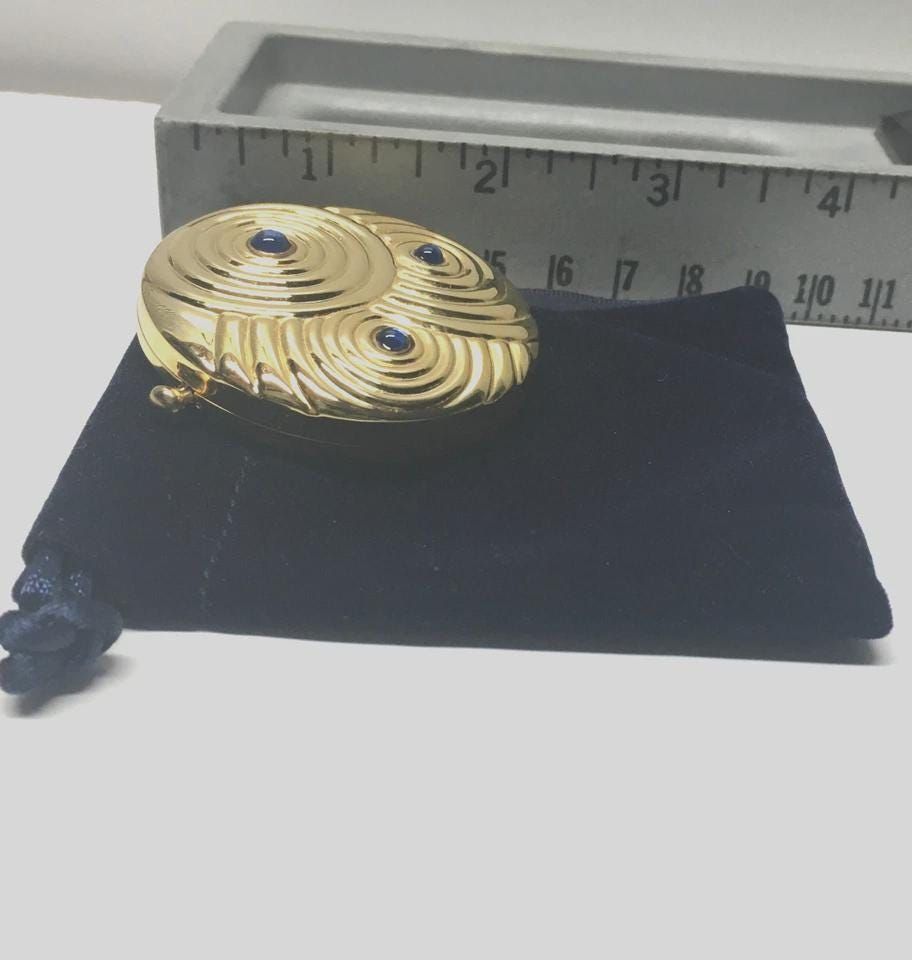 Other Vintage Estee Lauder Gold Swirl Peacock Mini Compact Case Size ONE SIZE - 9 Thumbnail