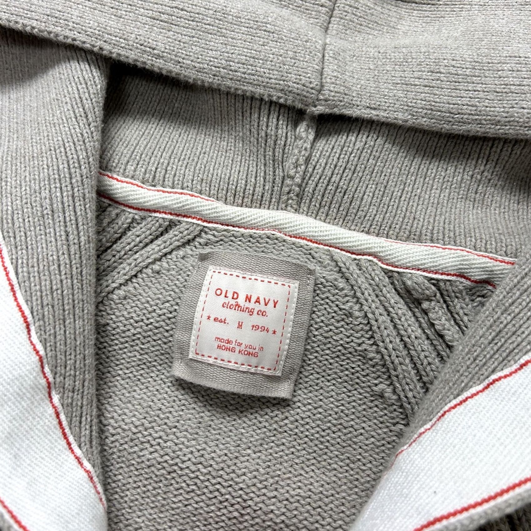 Old Navy Y2K Old Navy Cardigan Sweater Women Medium Gray Hooded Button Front Pockets Knit Size M / US 6-8 / IT 42-44 - 3 Thumbnail