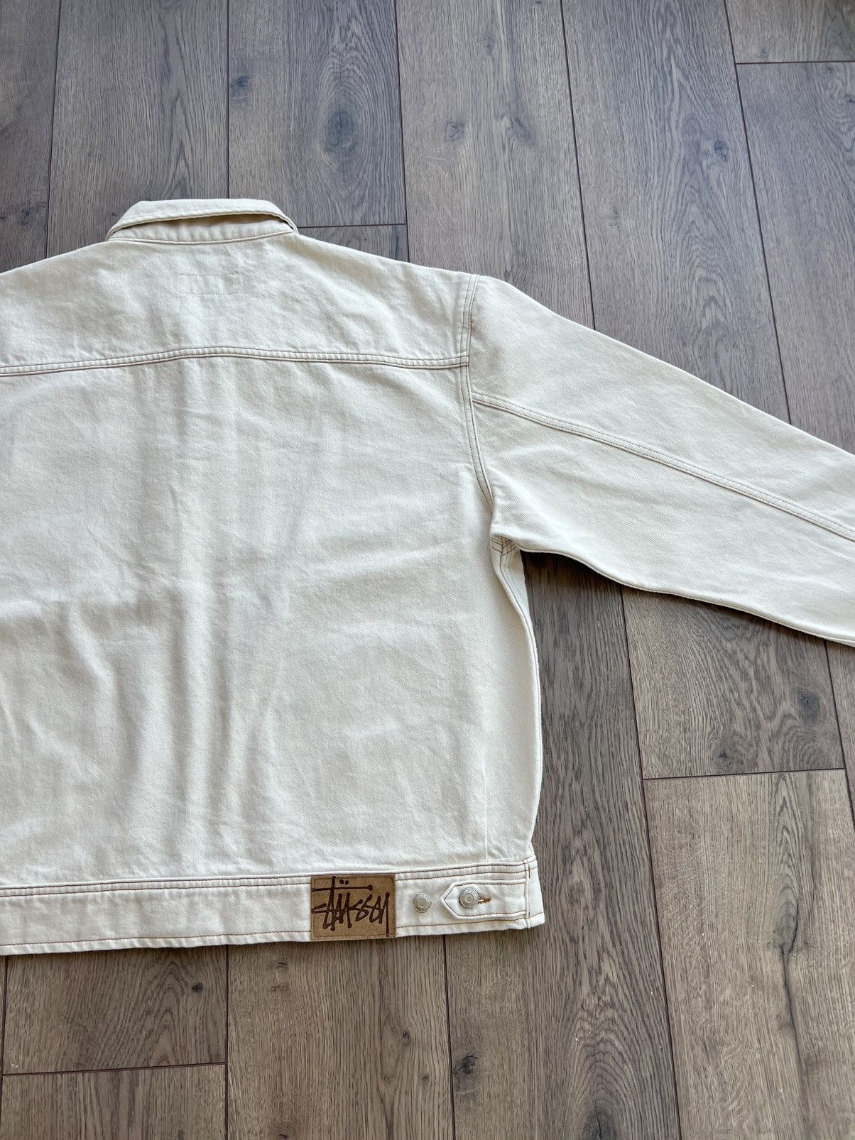 Stussy Stussy Denim Work Jacket Natural XL Size US XL / EU 56 / 4 - 5 Thumbnail