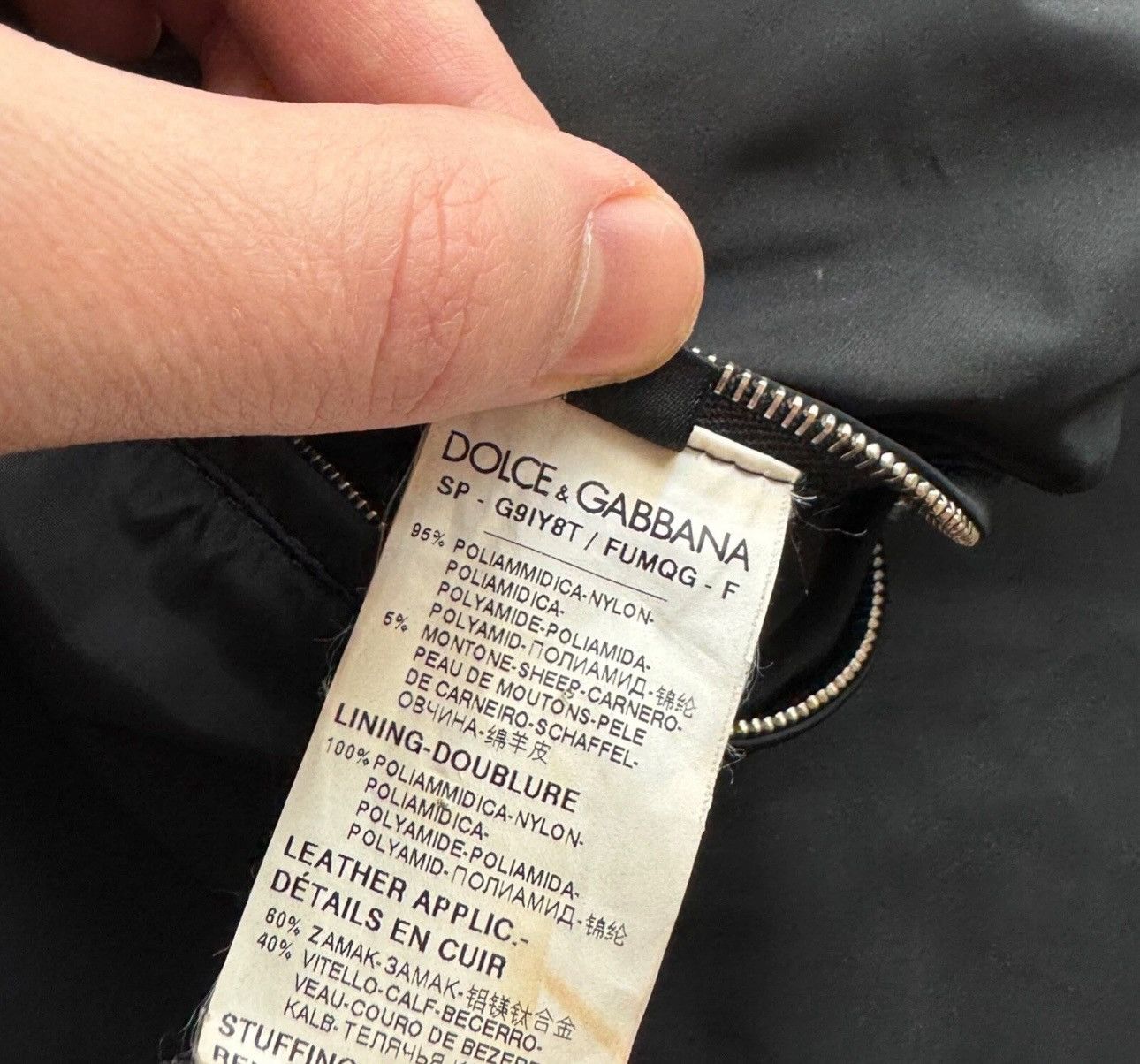 Dolce & Gabbana Men's DOLCE&GABBANA Luxury Bomber Jacket Navy RARE 50 US40 M Size US M / EU 48-50 / 2 - 8 Thumbnail