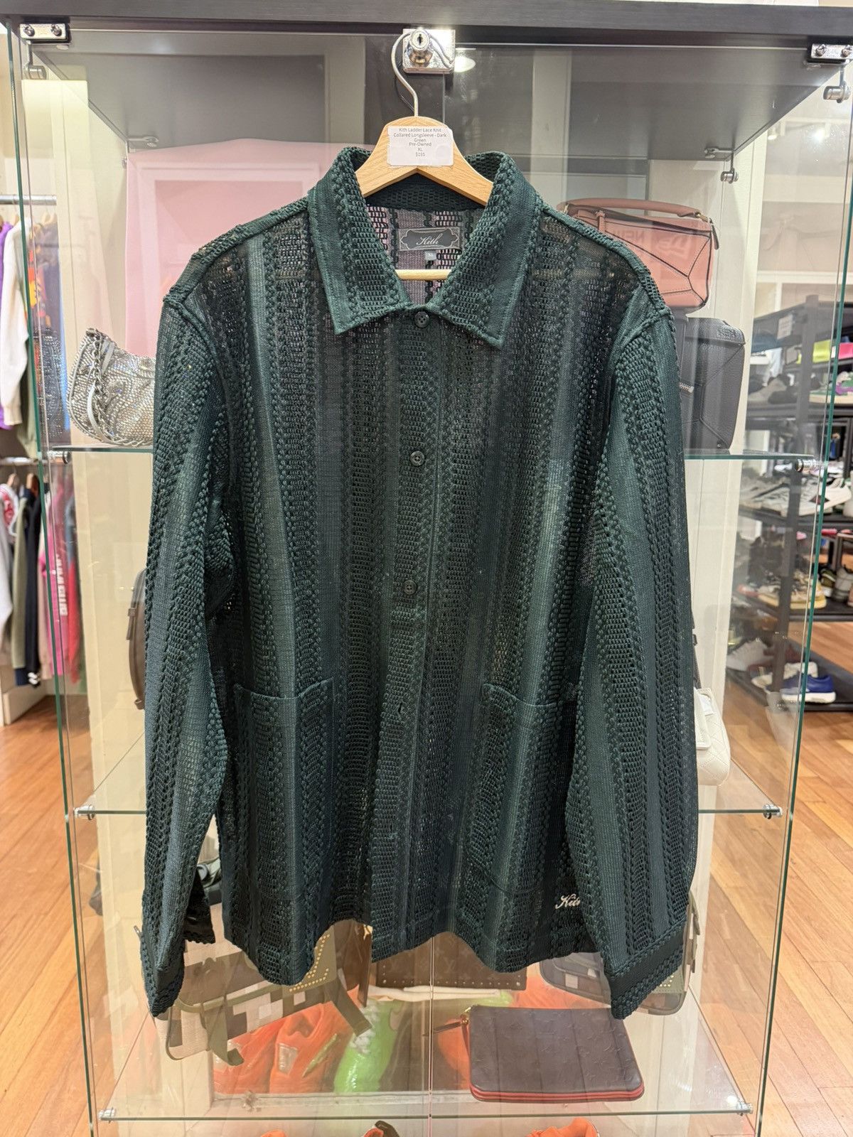 Kith Kith Ladder Lace Knit Collared LS Button Down Size US XL / EU 56 / 4 - 1 Thumbnail