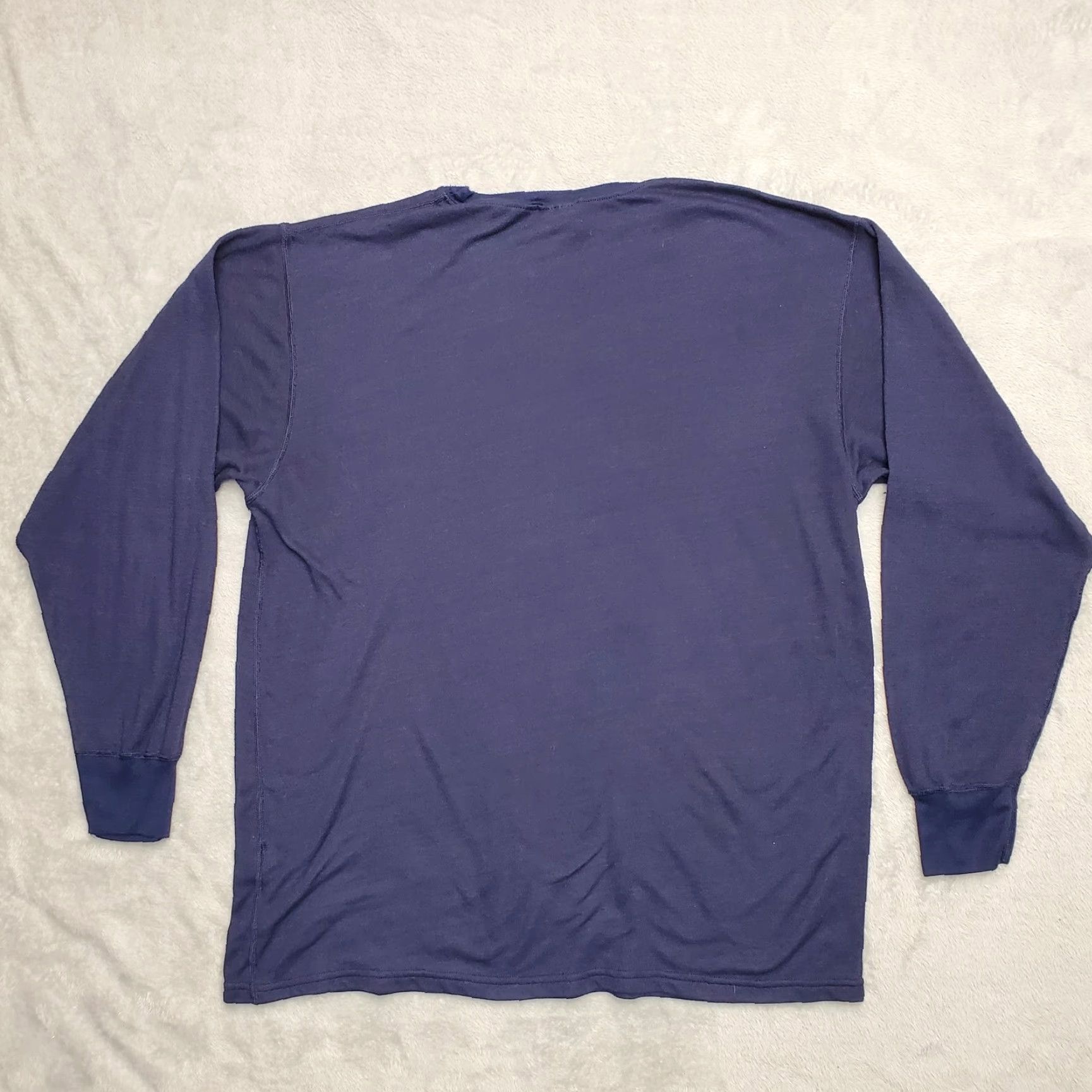 Layer 8 VINTAGE Polar Max Shirt Mens L Blue 100% Polyester USA Crew Neck Long Sleeve Solid Pattern Classic Outdoor USA Mens Size US L / EU 52-54 / 3 - 5 Thumbnail