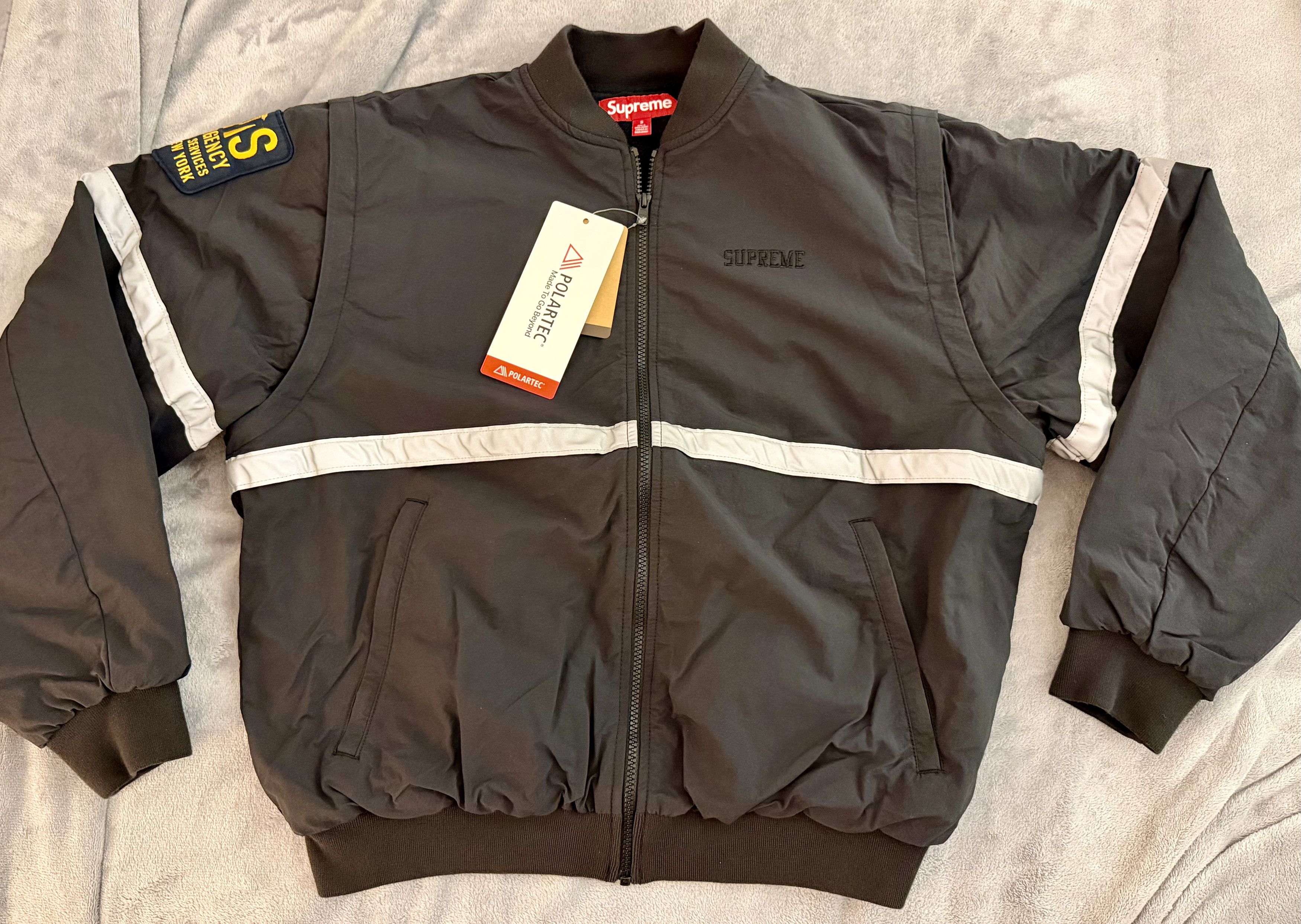 Supreme Supreme Zip-Off Sleeve Reflective Stripe Jacket Size US S / EU 44-46 / 1 - 1 Thumbnail