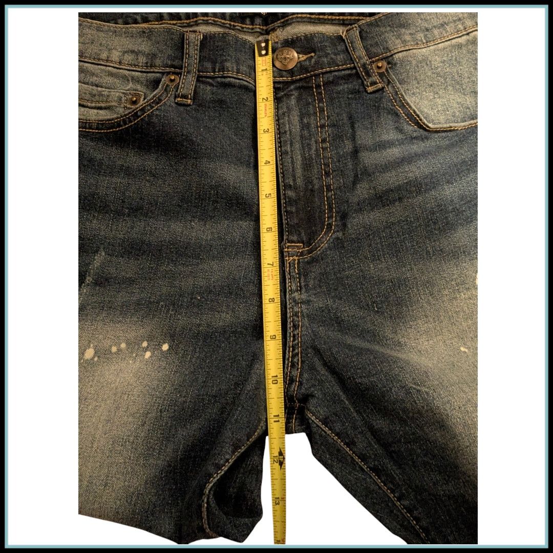 Ed Hardy ED HARDY "Roaring Tiger" Splatter Jeans Slim Taper Men's 32 Size US 32 / EU 48 - 10 Thumbnail