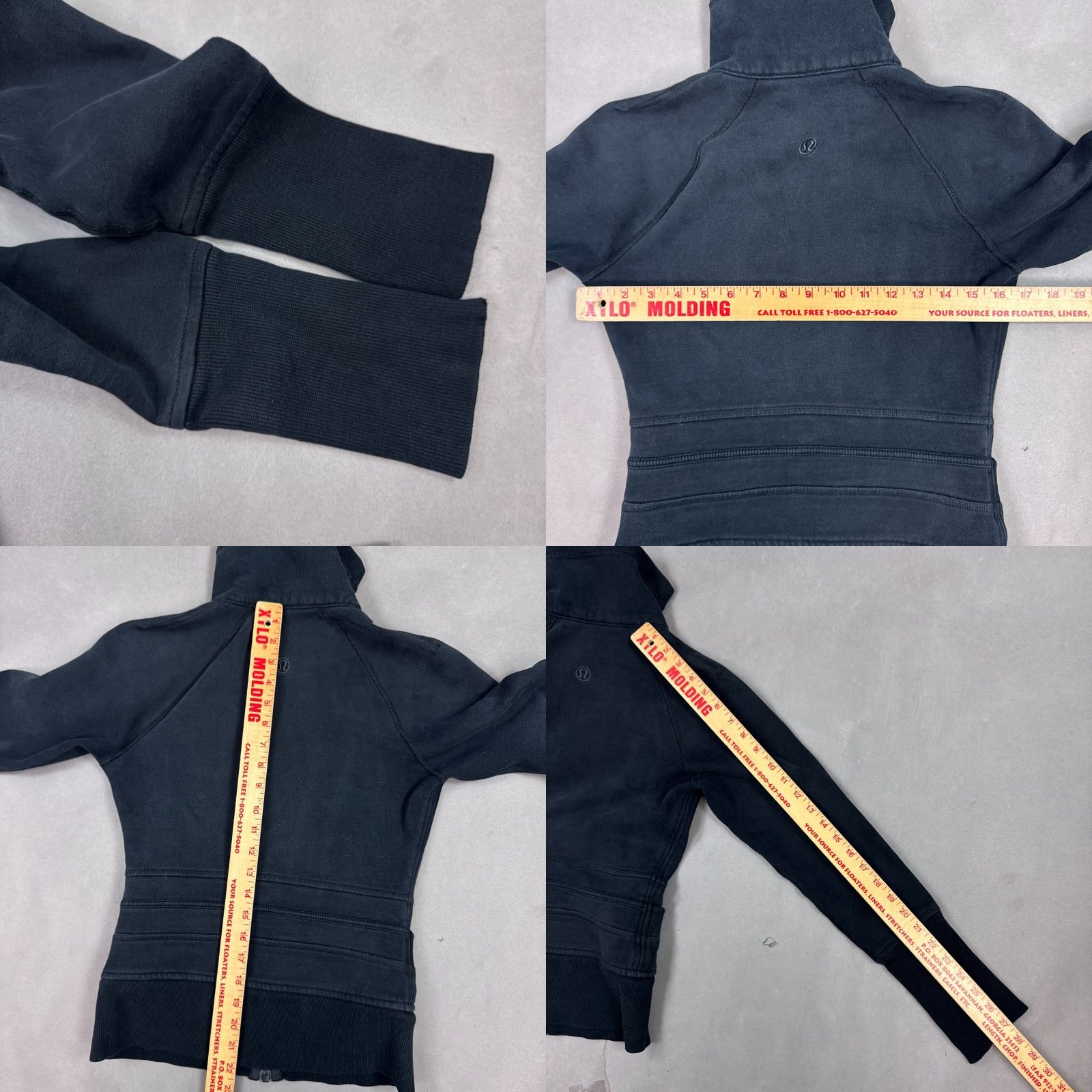 Lululemon Lululemon Jacket Womens 4 Black Scuba Full Zip Running Cross Train Gym Walk Jacket Size S / US 4 / IT 40 - 8 Thumbnail