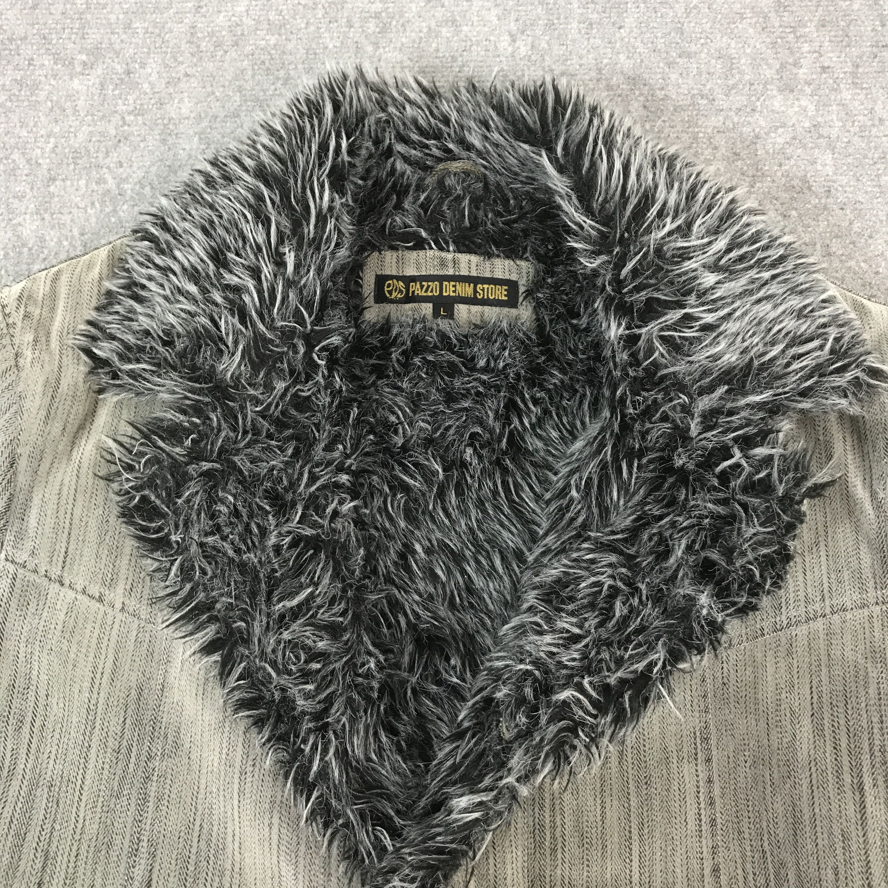 If Six Was Nine JAPANESE PAZZO DENIM STORE FUR STYLE JACKET K71B5 Size US L / EU 52-54 / 3 - 9 Thumbnail