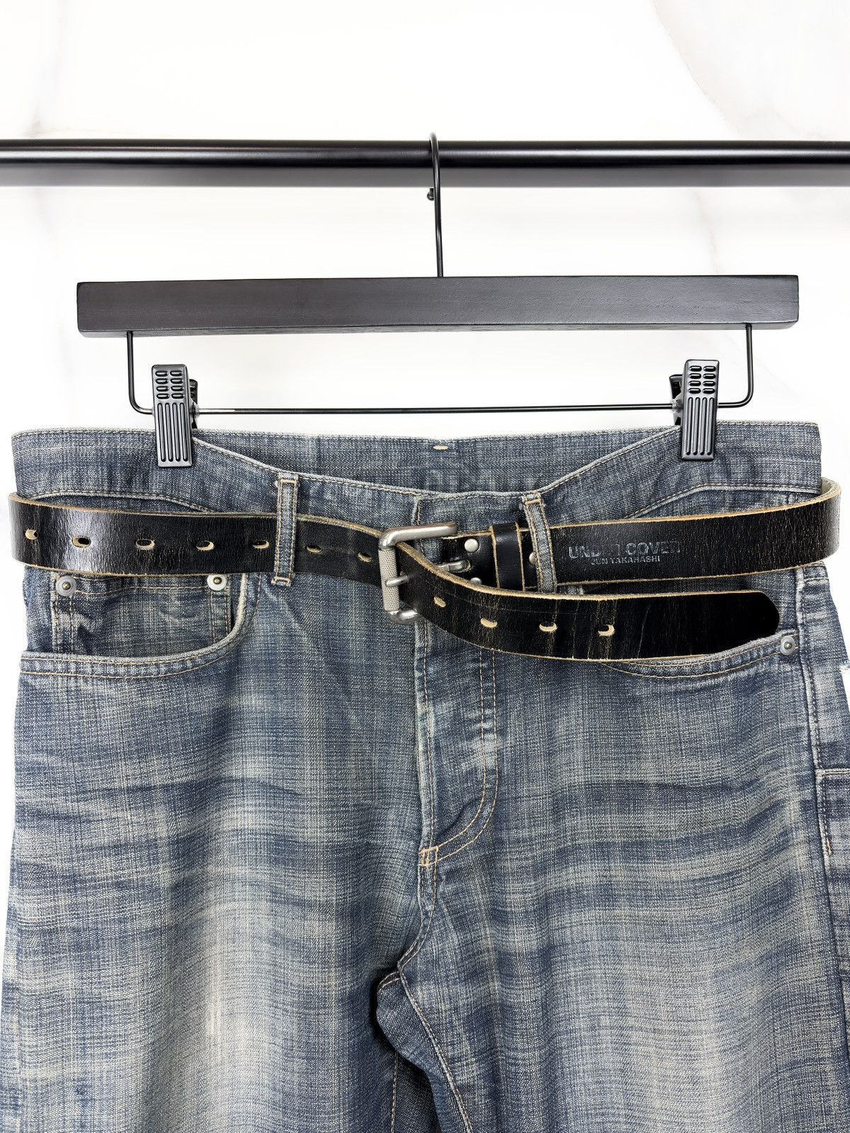 Undercover Undercover Archive Studded Leather Felt Belt | Grailed