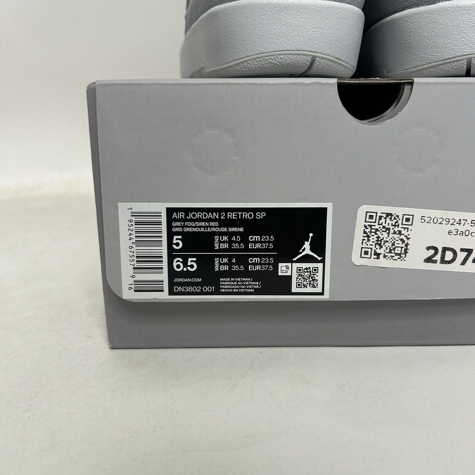 Jordan Brand Nike Air Jordan 2 SP x Union “Grey Fog” 2024 Size US 6.5 / IT 36.5 - 5 Thumbnail