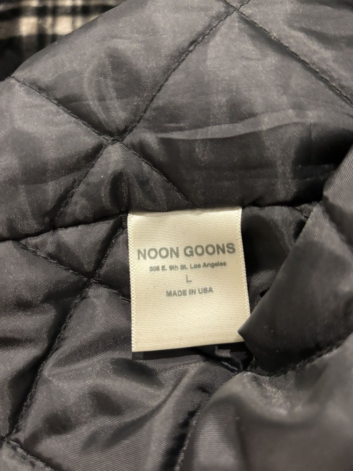 Noon Goons Noon Goons Classic Quilted Flannel Overshirt Black/White Size US L / EU 52-54 / 3 - 4 Thumbnail