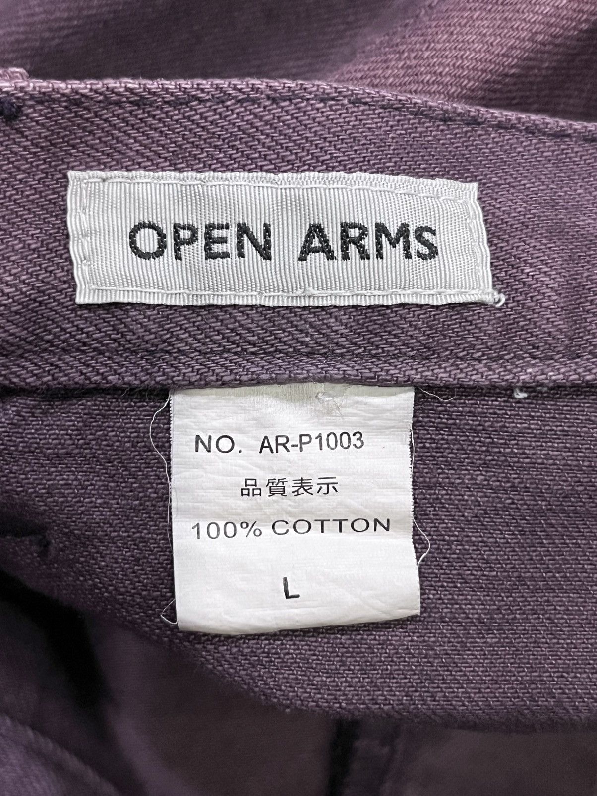 Japanese Brand 🔥Unique Jeans Open Arms Double Waist Back Flap Purple Pants Size US 31 - 11 Thumbnail
