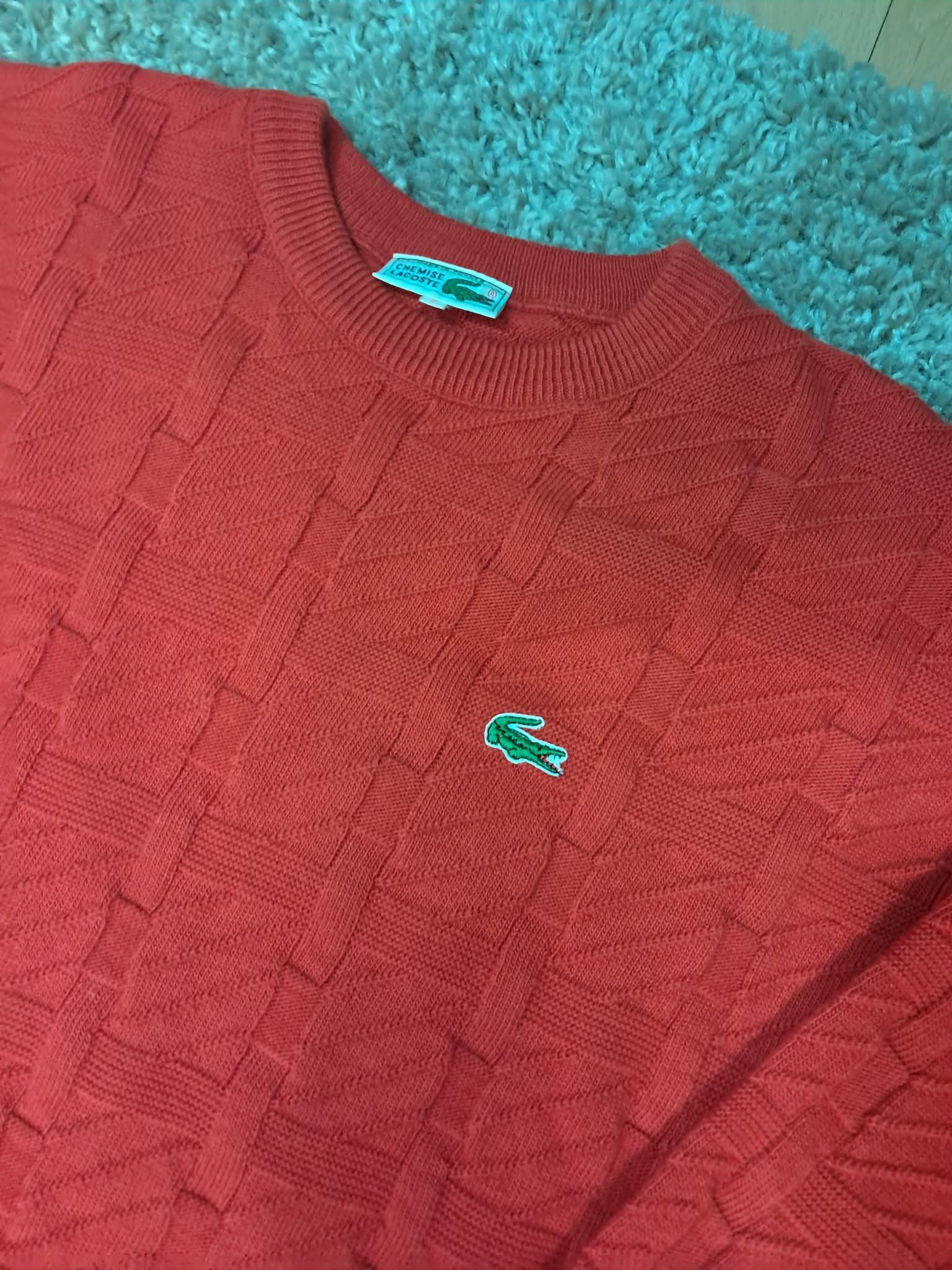 Lacoste Vintage CHEMISE LACOSTE Red Sweater 80s 90s Size US XL / EU 56 / 4 - 3 Thumbnail