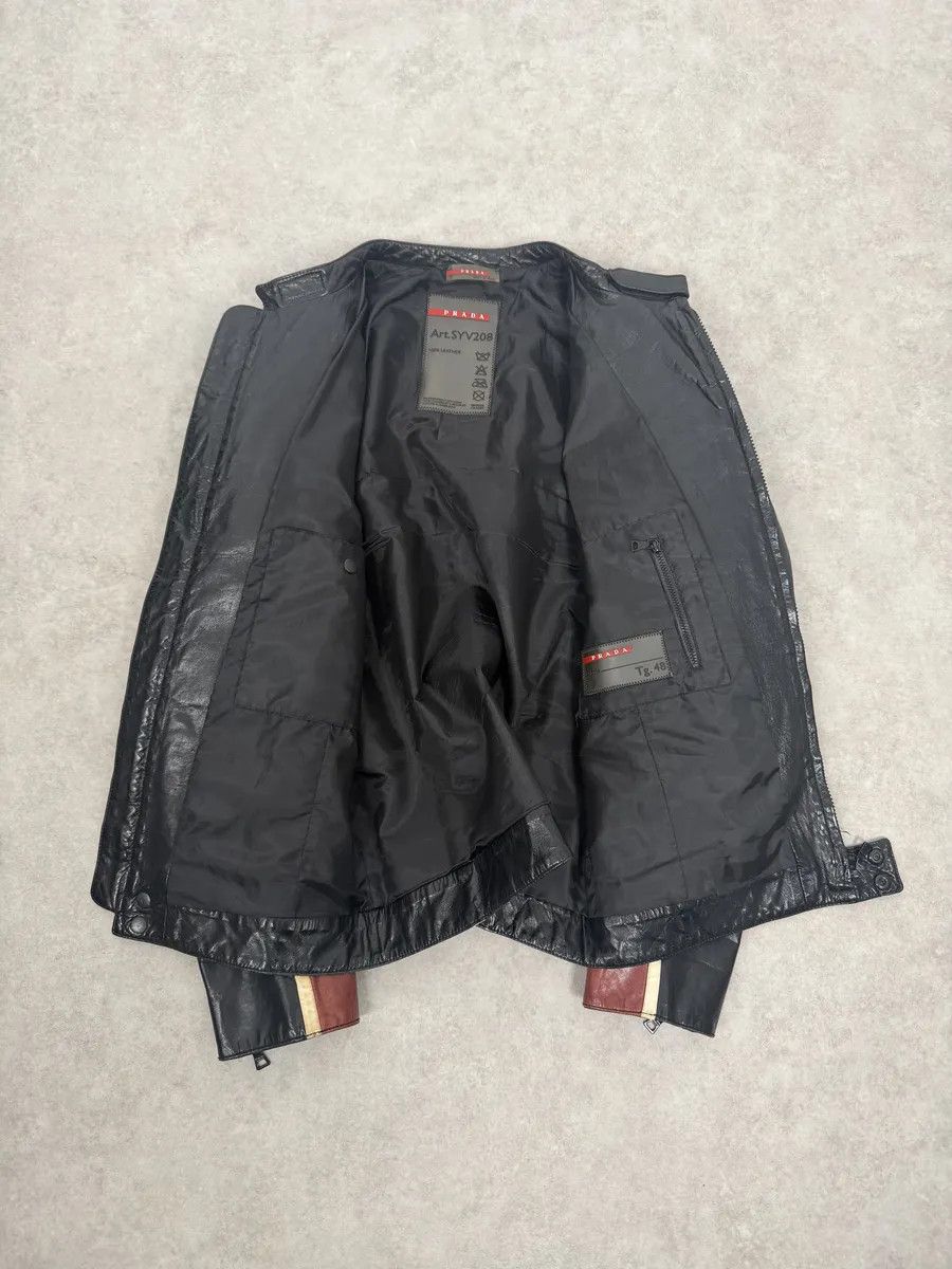 Prada AW2007 Prada Black & Red Biker Racer Leather Jacket Size US M / EU 48-50 / 2 - 13 Thumbnail