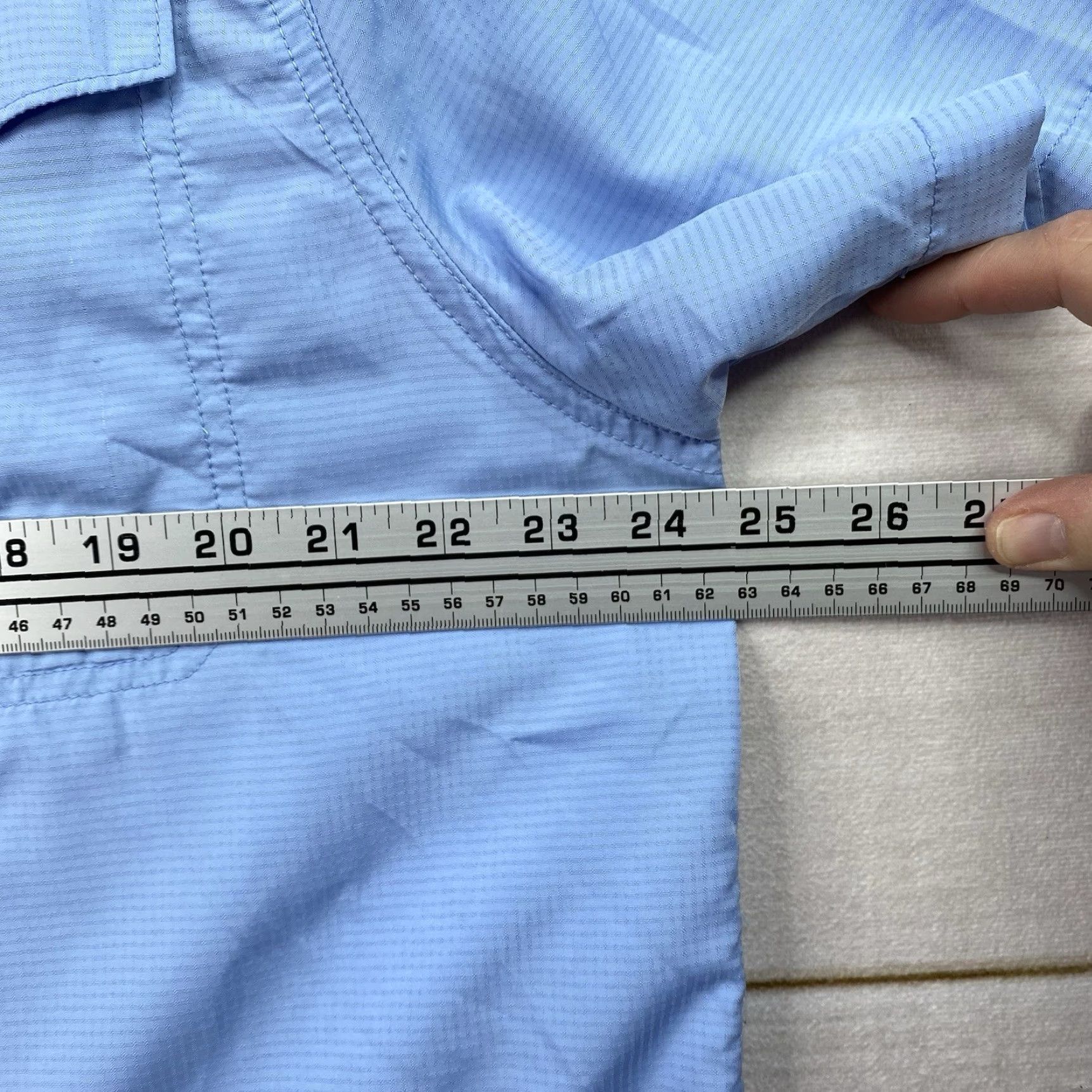 Vintage The American Outdoorsman Button-Up Shirt Mens XL Blue Short Sleeve N/A Pocketed UV Quick Dry Breathable Fishing Shirt Size US XXL / EU 58 / 5 - 6 Thumbnail