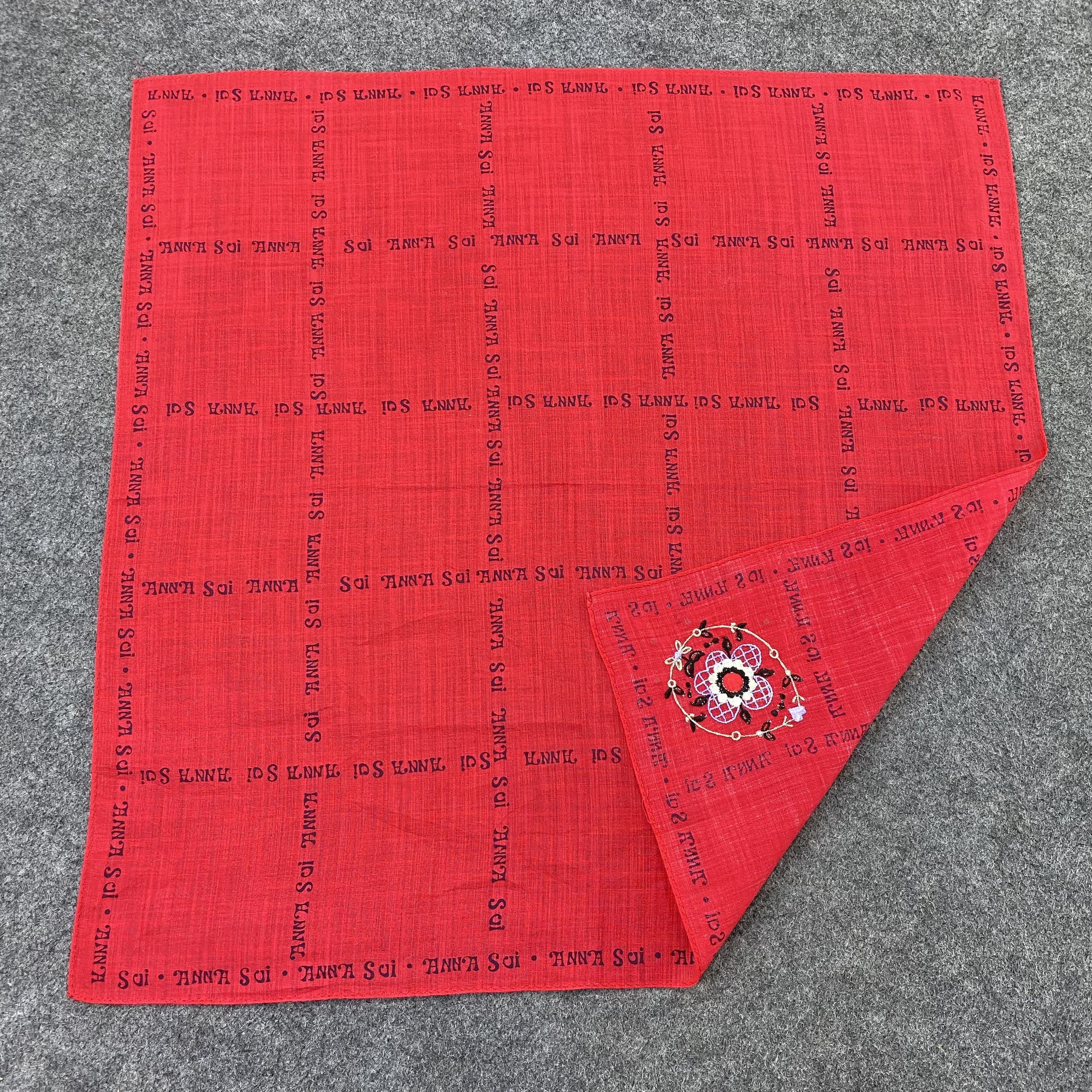 Anna Sui Anna Sui Handkerchief Neckerchief Bandana-B1569 Size ONE SIZE - 5 Thumbnail