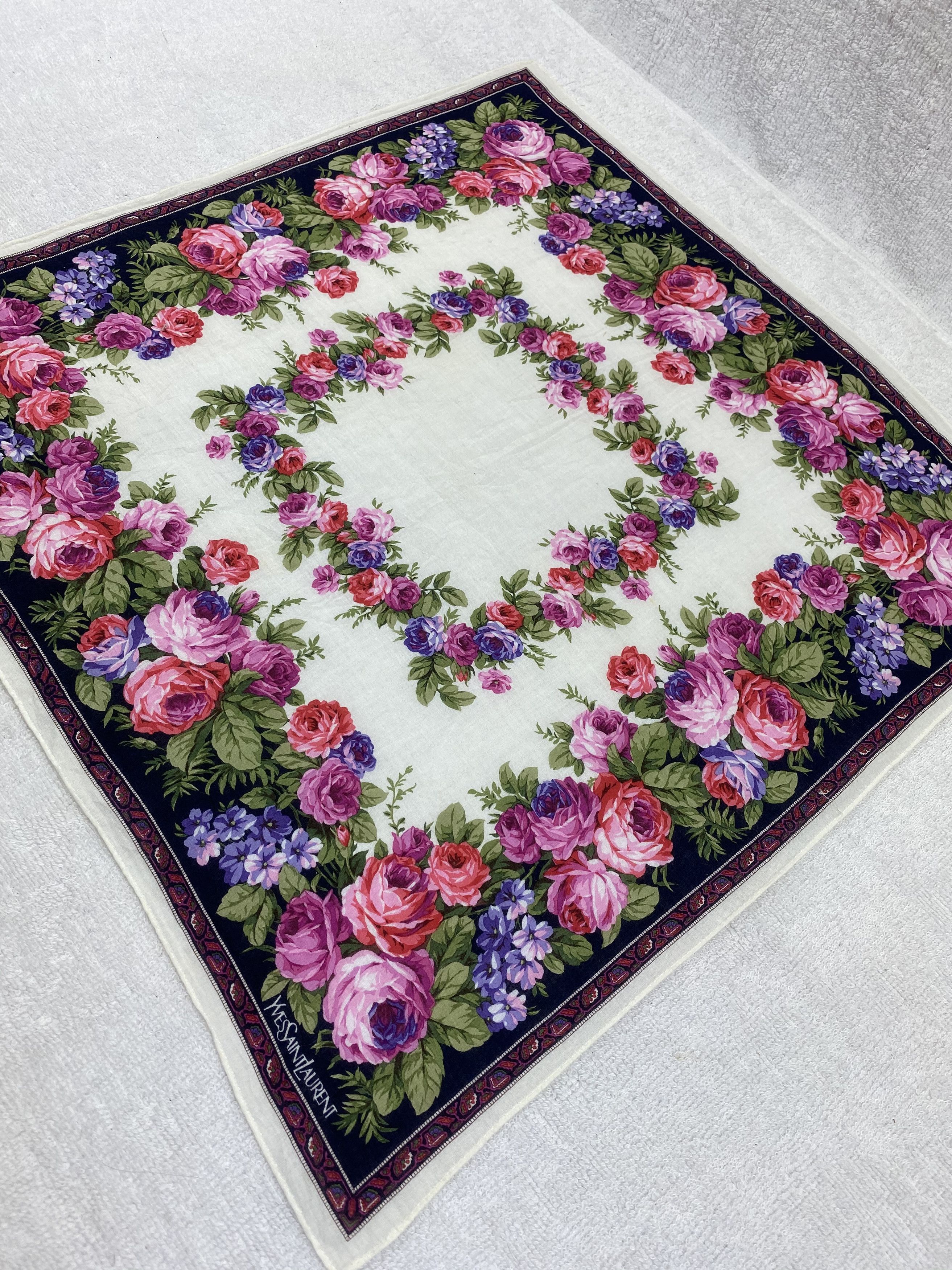 Yves Saint Laurent Yves Saint Laurent Handkerchief / Bandana / Neckerchief Size ONE SIZE - 4 Thumbnail