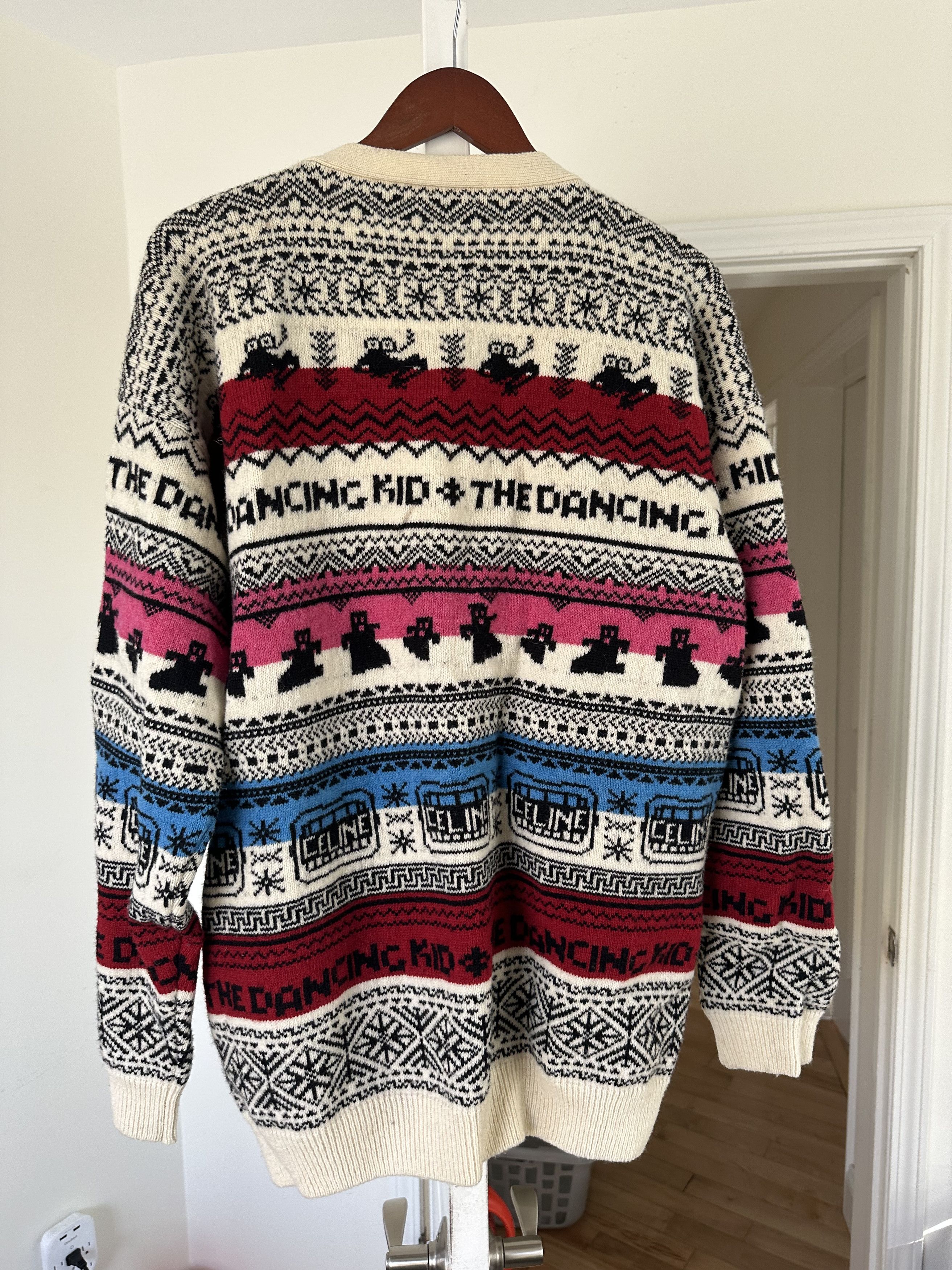 Celine × Hedi Slimane SS21 The Dancing Kid Jacquard Wool Cardigan Size US L / EU 52-54 / 3 - 3 Thumbnail