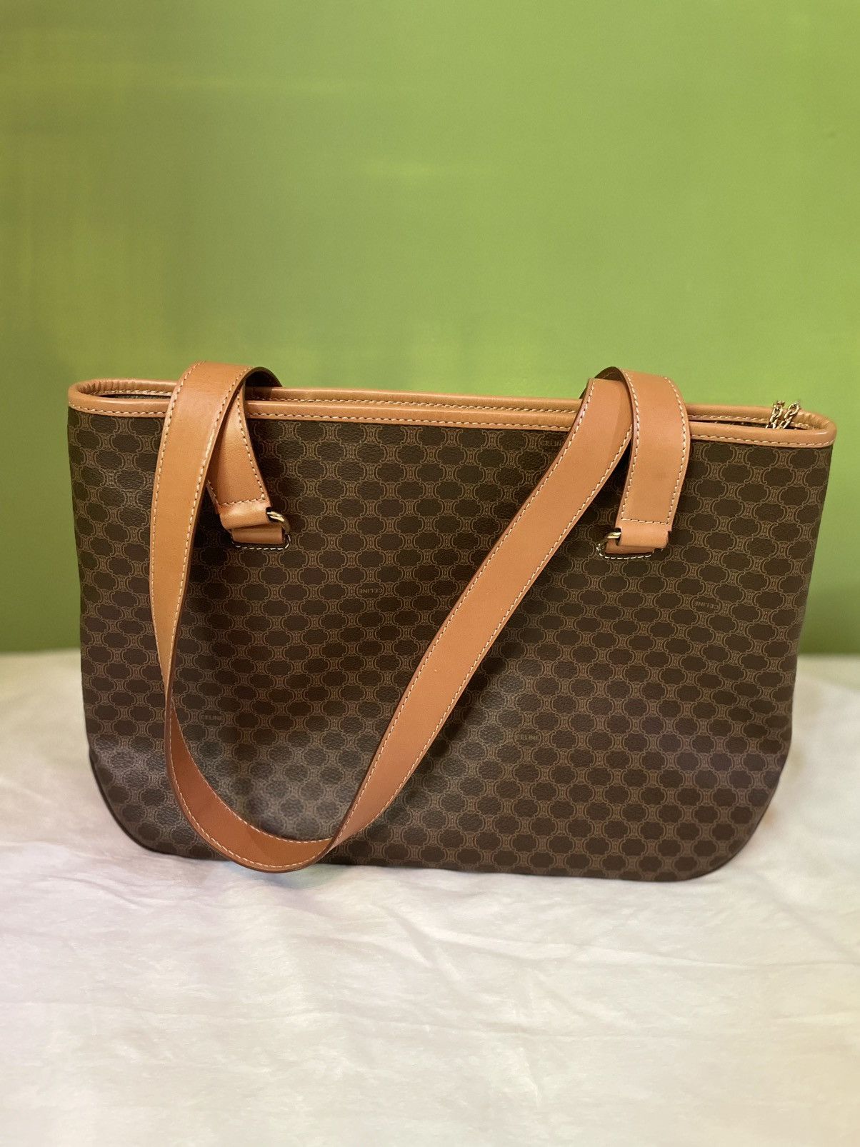 Celine Celine Brown Macadam Tote Bag Size ONE SIZE - 2 Thumbnail