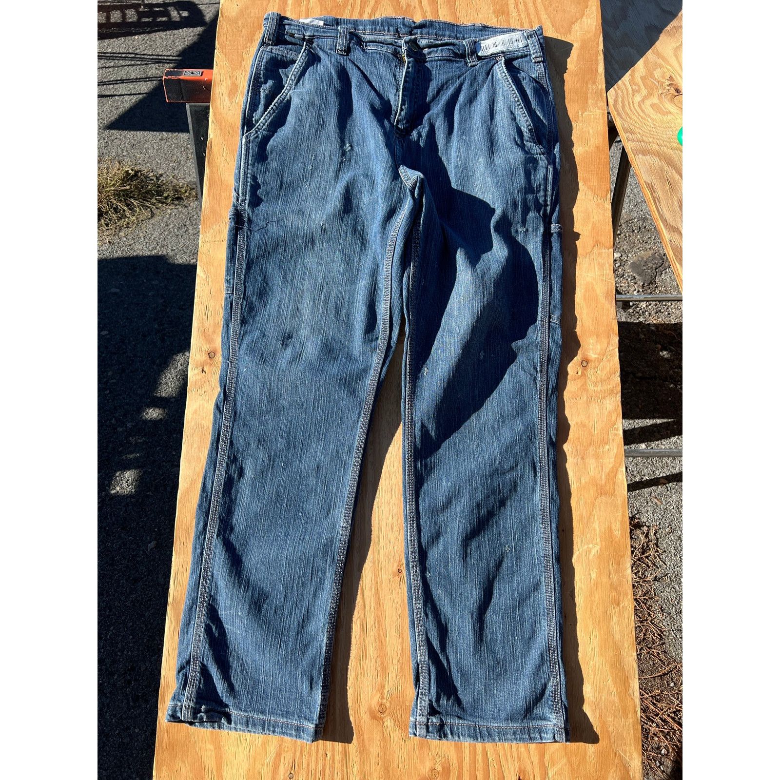 Carhartt Carhartt FR Jeans Mens 36x32 Blue Denim Carpenter Utility Size US 36 / EU 52 - 2 Thumbnail