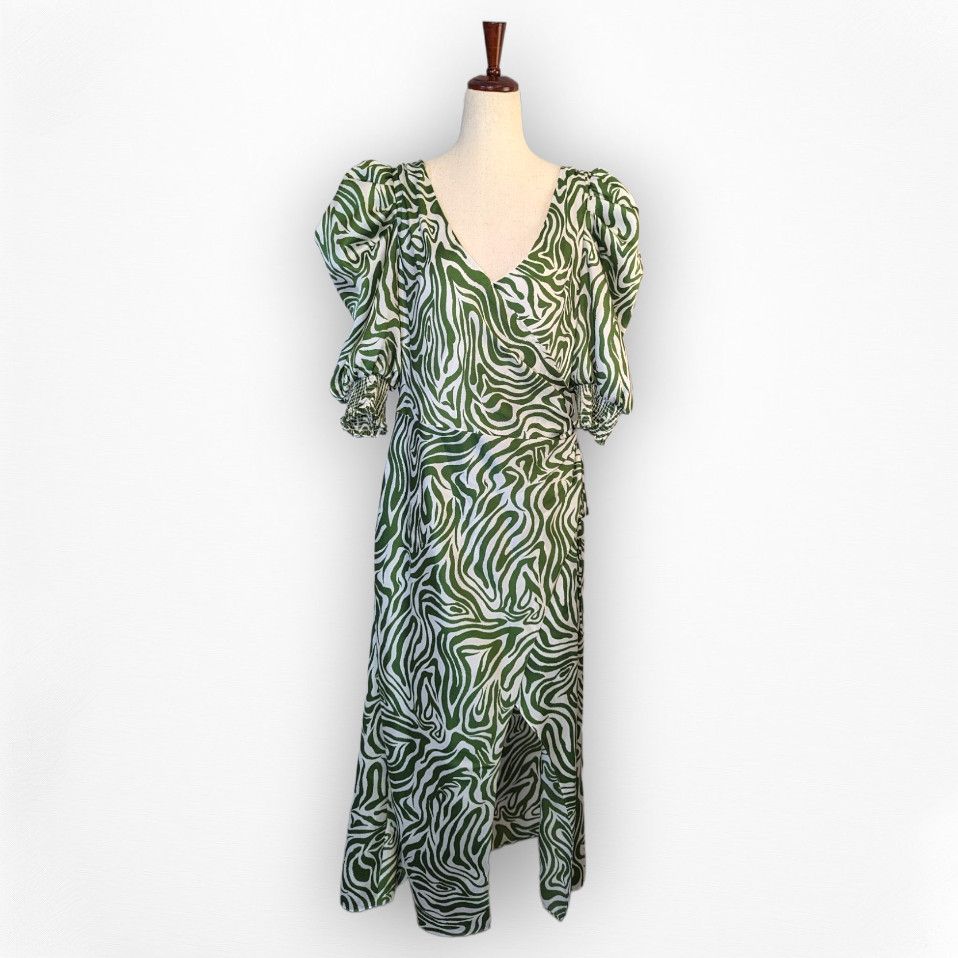 Cinq a Sept Cinq a Sept Kacy maxi dress size 14 green zebra print Size XL / US 12-14 / IT 48-50 - 17 Thumbnail