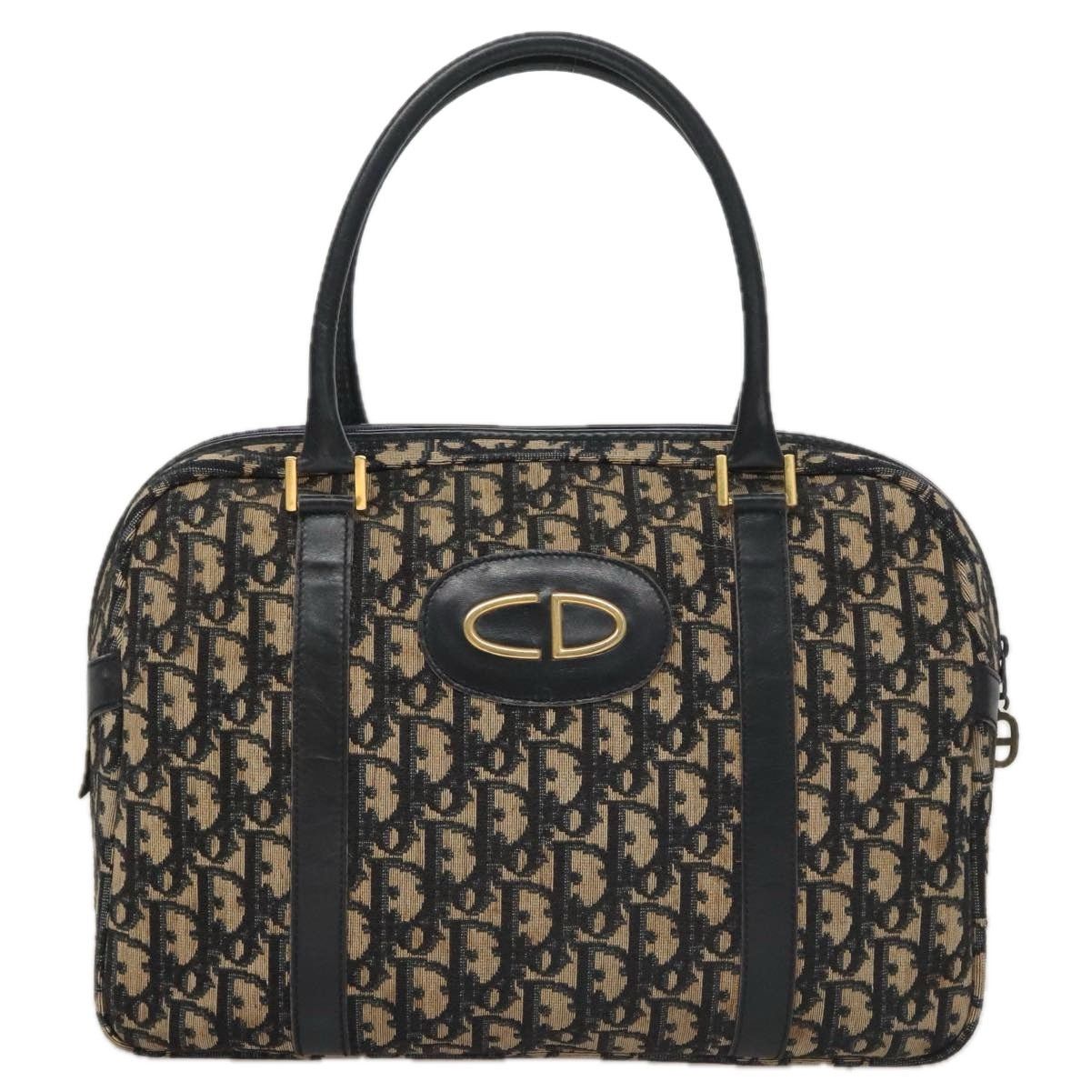 Dior DIOR Trotter Canvas Hand Bag Navy Gold Size ONE SIZE - 2 Thumbnail