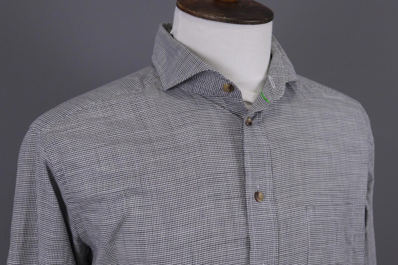 Eton Eton Slim Fit Luxury Printed Gray Dress Shirt Size 42 16.5 Size US M / EU 48-50 / 2 - 6 Thumbnail