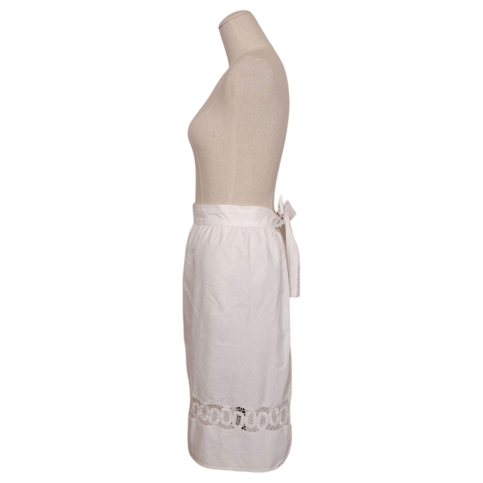 Other Belgian Battenburg Lace Cotton Half Apron White Size ONE SIZE - 2 Thumbnail
