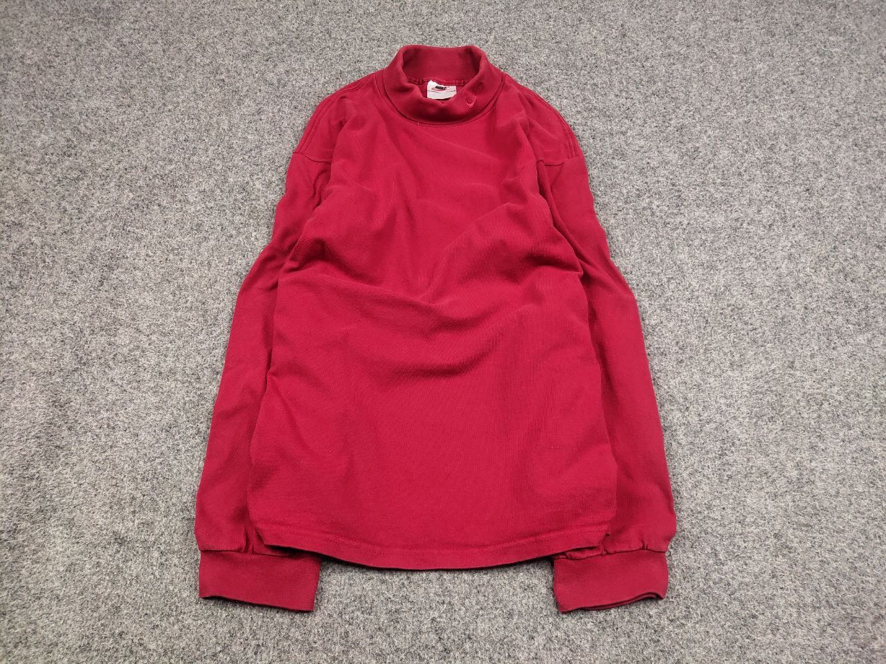 Nike Vintage 90's Nike logo red Long Sleeve Mock Neck Made in USA Size US L / EU 52-54 / 3 - 3 Thumbnail