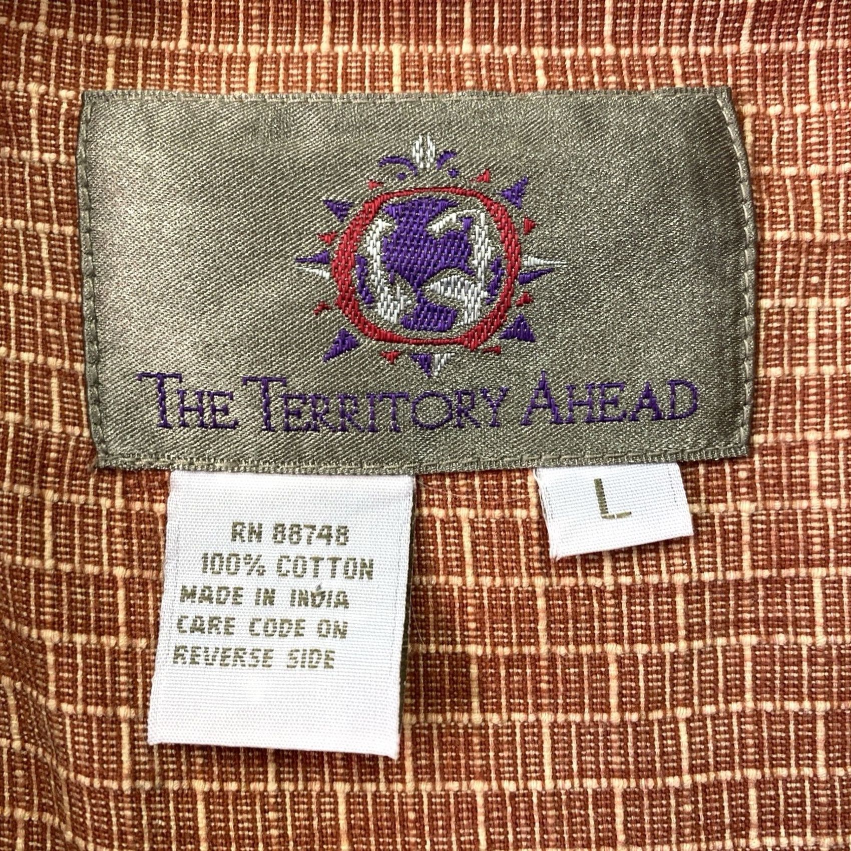 The Territory Ahead Territory Ahead Shirt Button-Up Long Sleeve Orange Cotton Men’s L Size US L / EU 52-54 / 3 - 4 Thumbnail