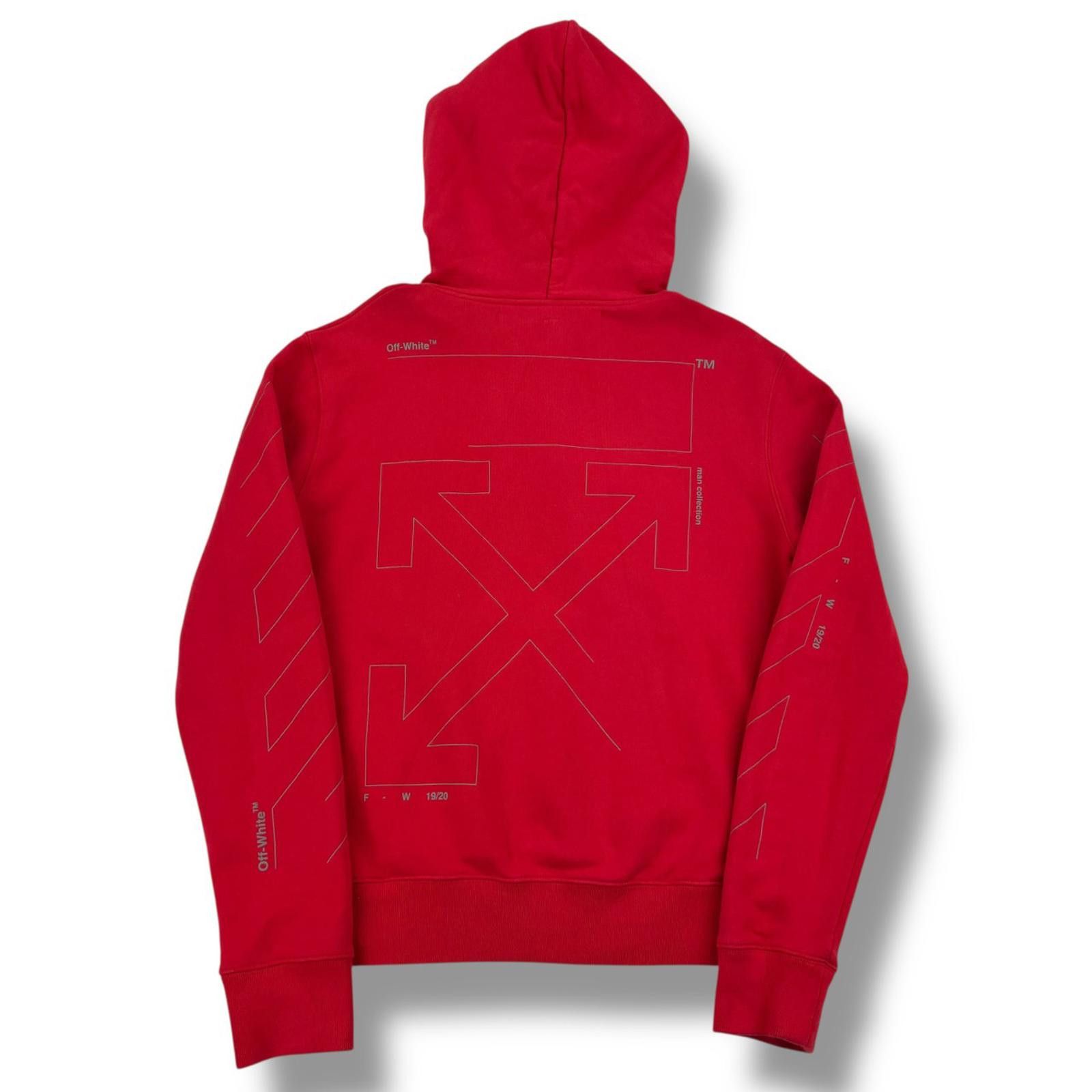 Off-White Off-White Unfinished Arrows Red Hoodie Size US S / EU 44-46 / 1 - 3 Thumbnail