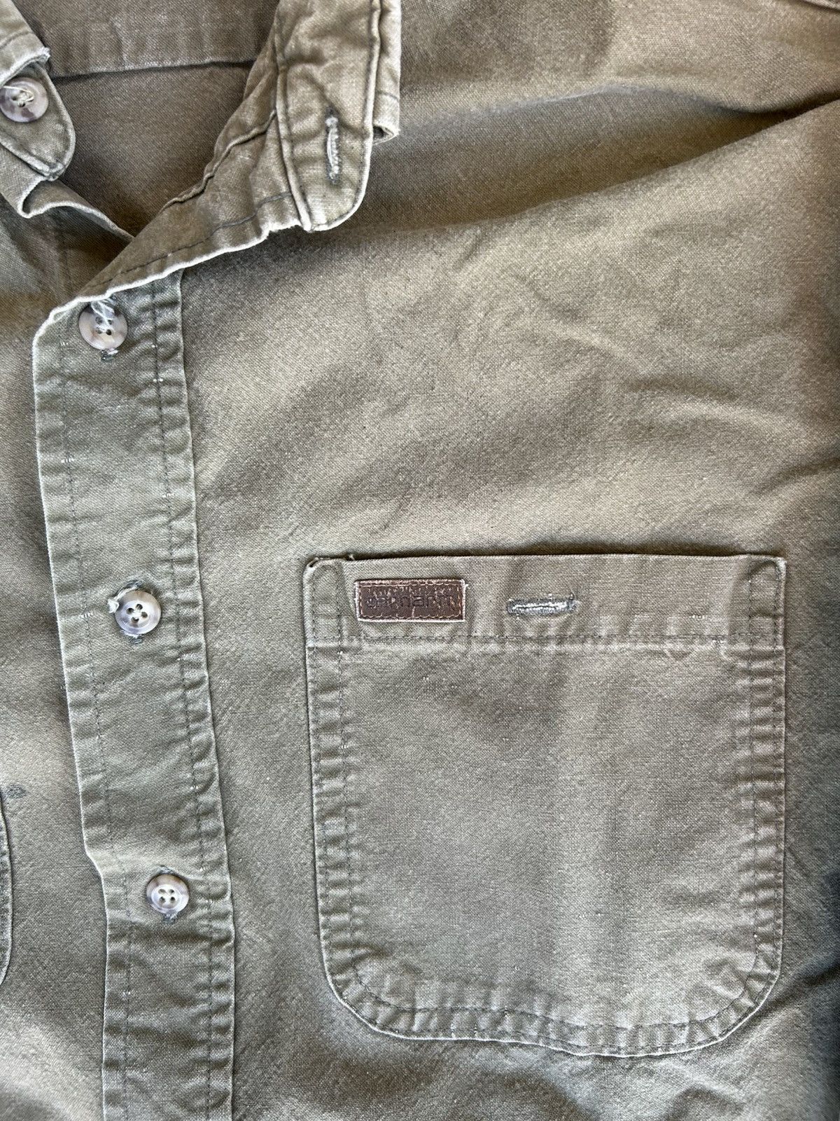 Carhartt × Vintage Vintage Carhartt Dad Style Button Down Shirt Size US L / EU 52-54 / 3 - 5 Thumbnail