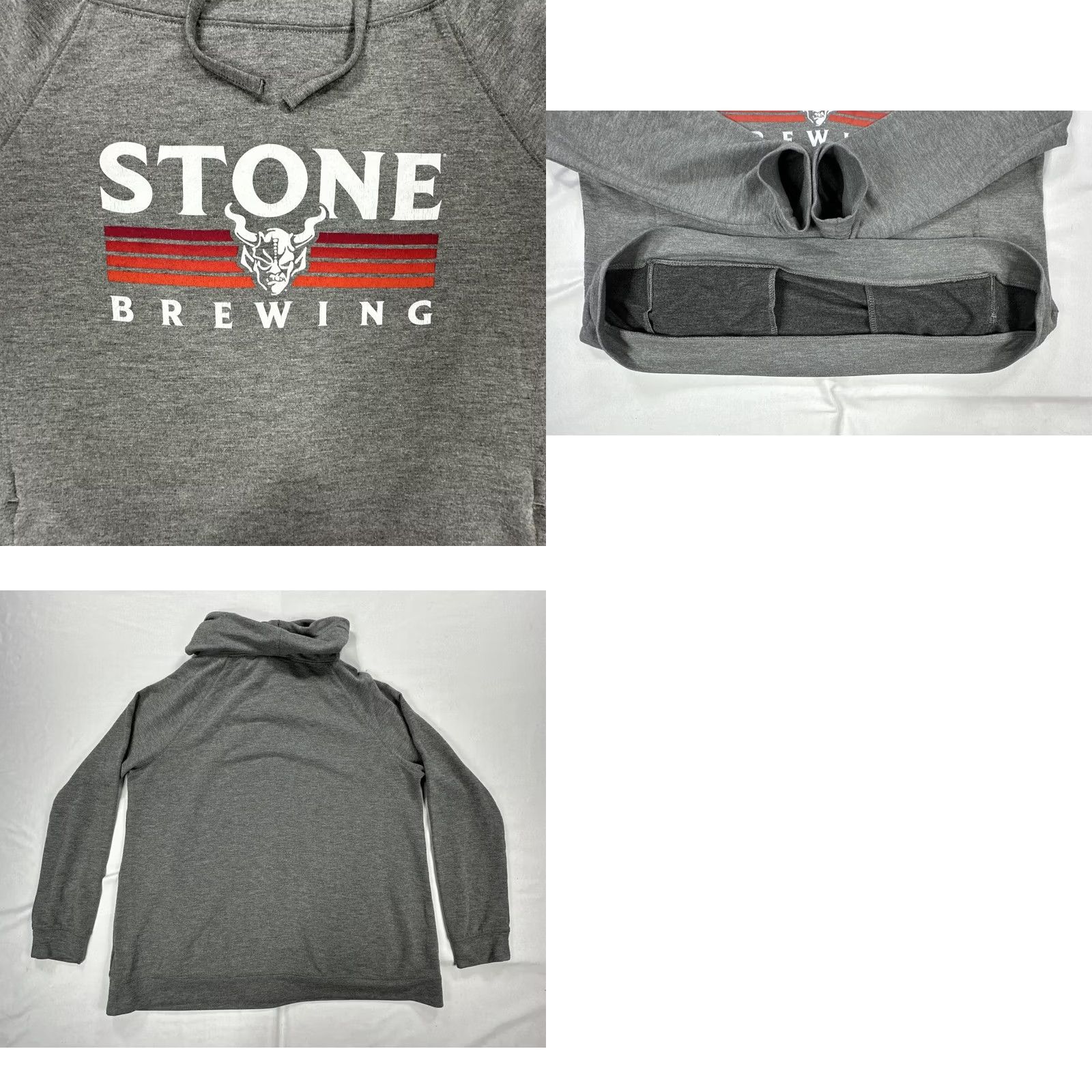 Logo 7 STONE XL Funnel Neck Sweatshirt Stone Logo BeER? Wait. Size XL / US 12-14 / IT 48-50 - 8 Thumbnail