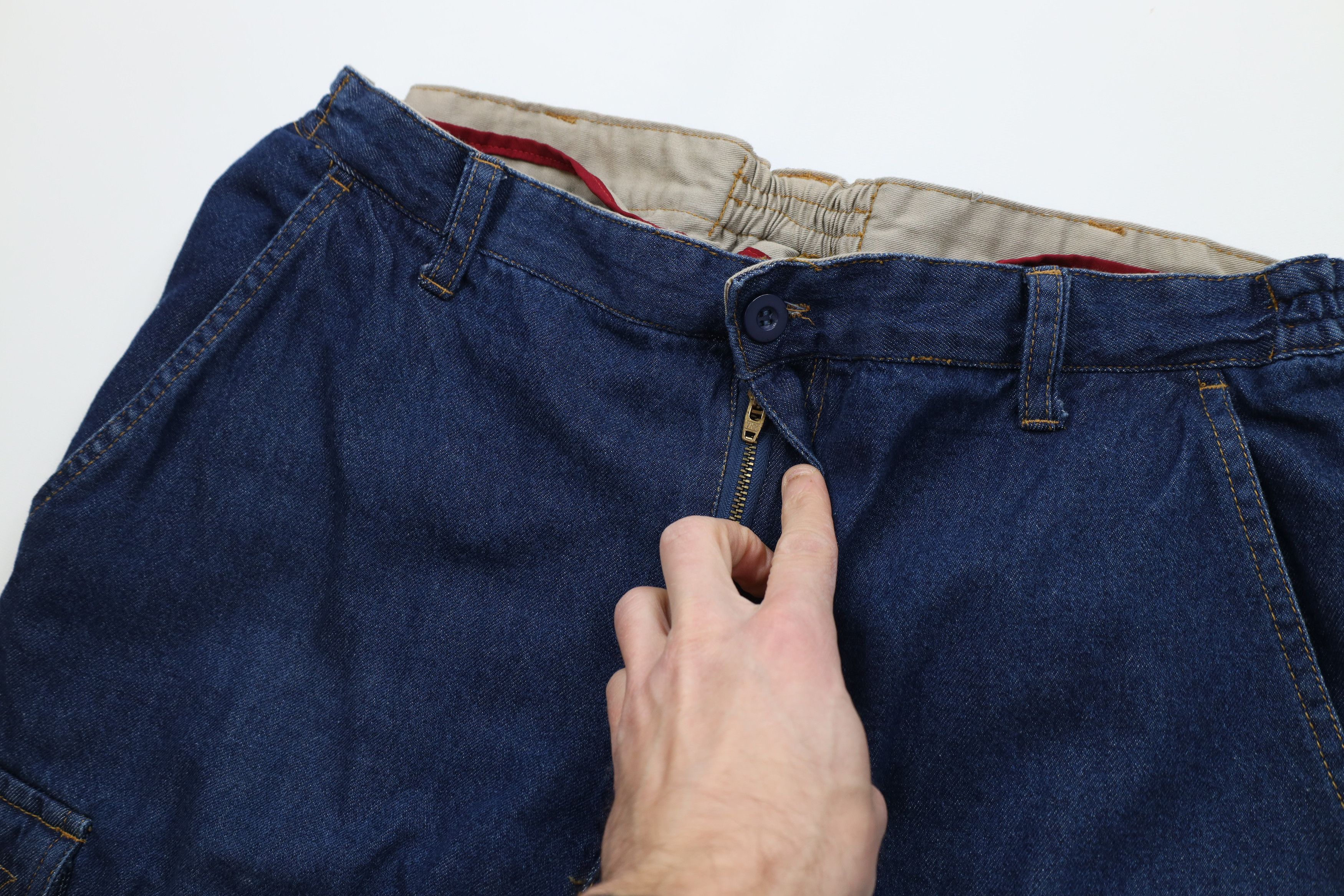 Vintage Vintage 90s Y2K Streetwear Baggy Wide Leg Cargo Denim Jeans Size US 38 / EU 54 - 8 Thumbnail