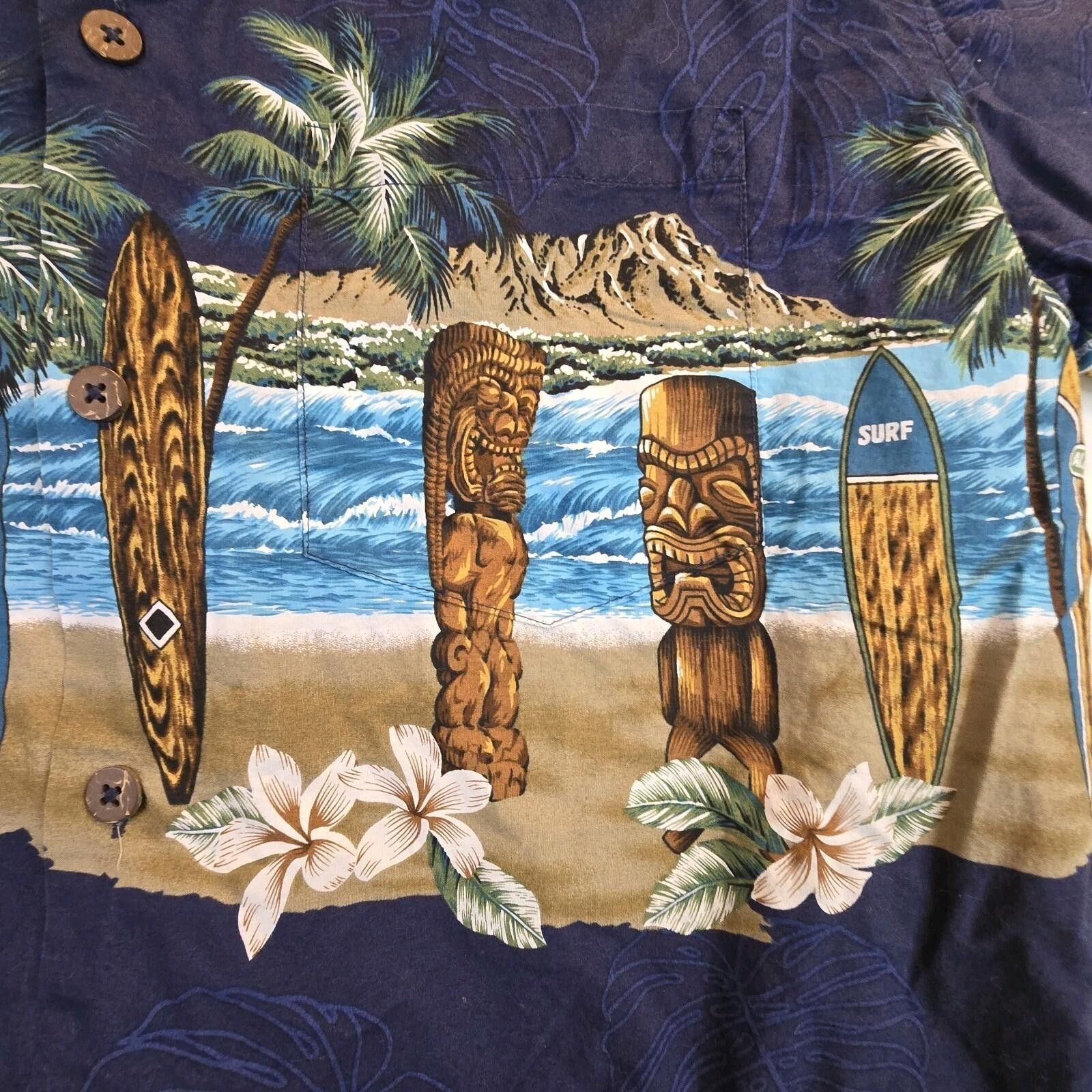 Other Favant Hawaiian Shirt Palm Tree and Tiki Print Size M Medium Size US M / EU 48-50 / 2 - 2 Thumbnail