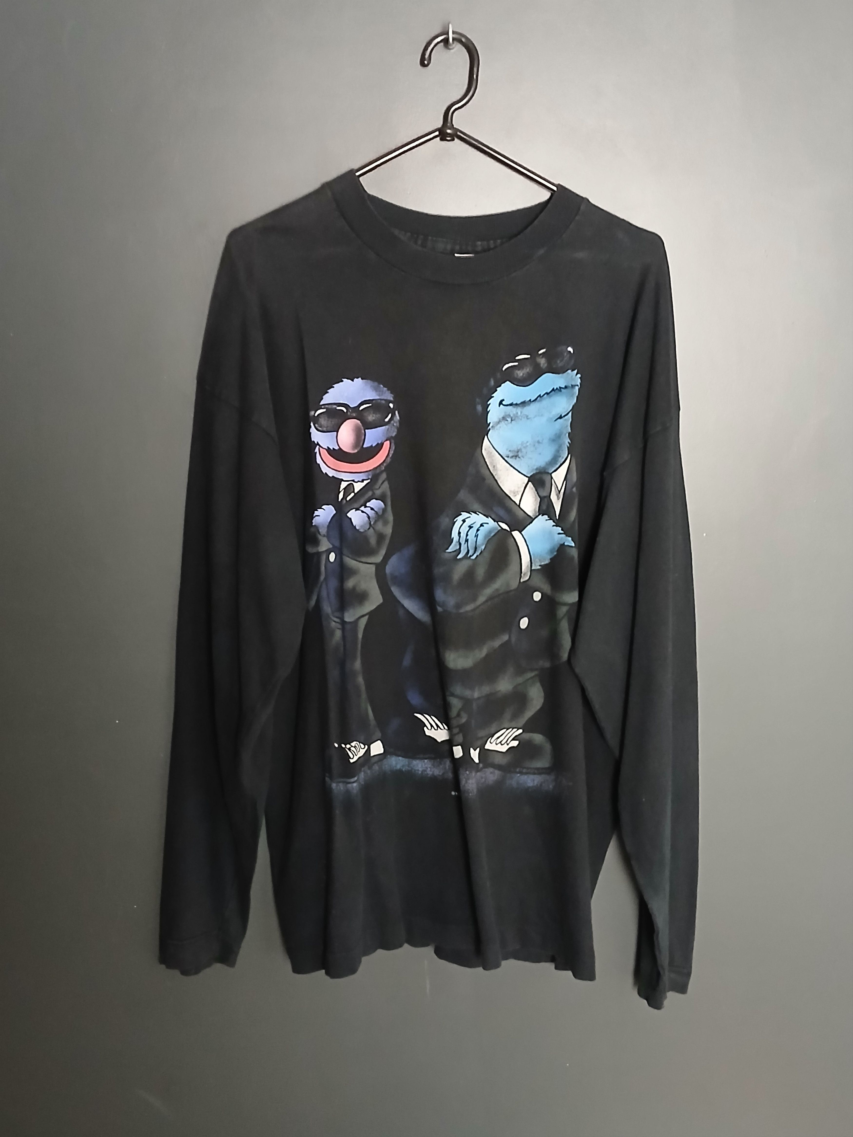 Vintage Vintage Muppets Show Man In Black Long Sleeve T-Shirt Size US XL / EU 56 / 4 - 1 Thumbnail