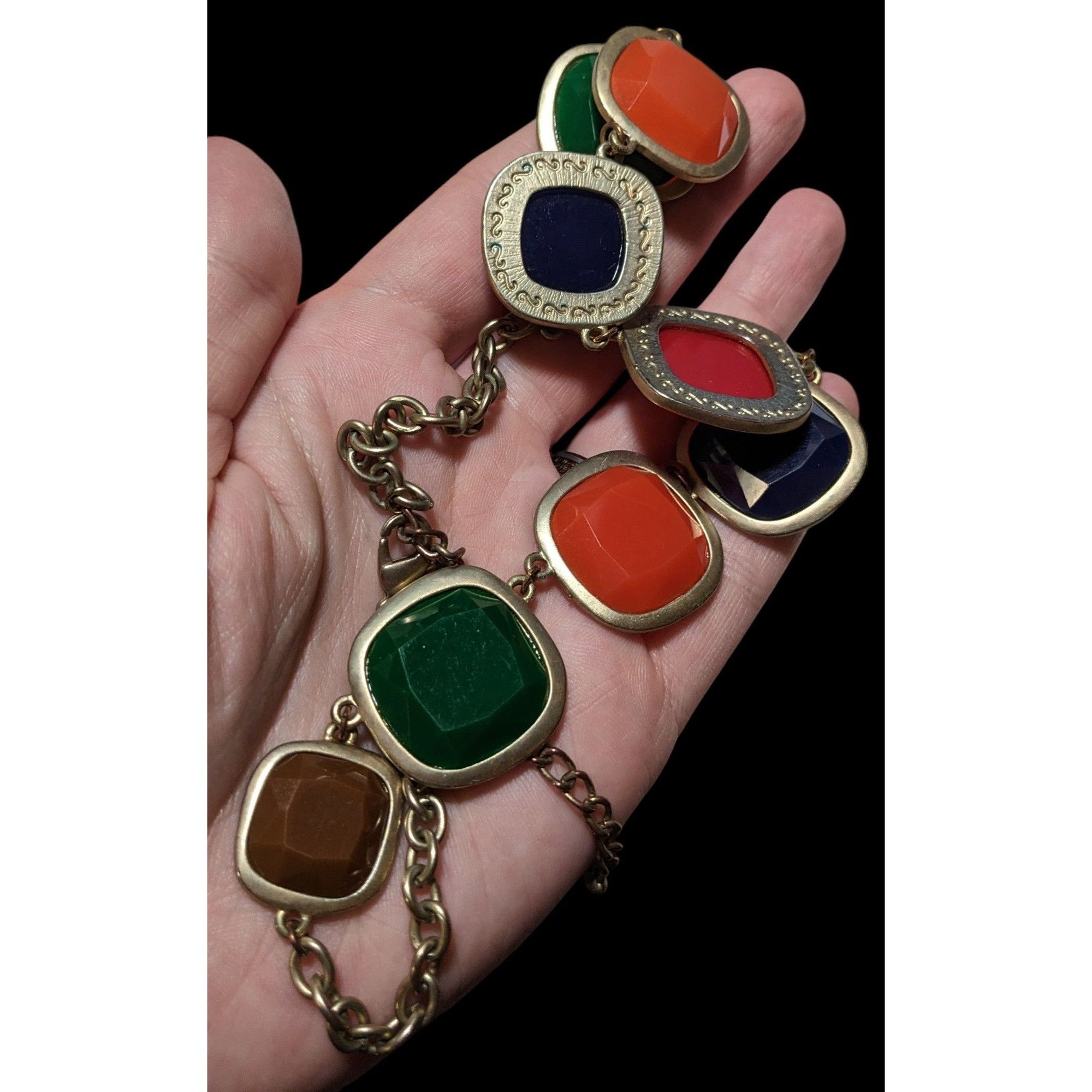 Other Retro Rainbow Chunky Gemmed Statement Necklace Size ONE SIZE - 5 Thumbnail