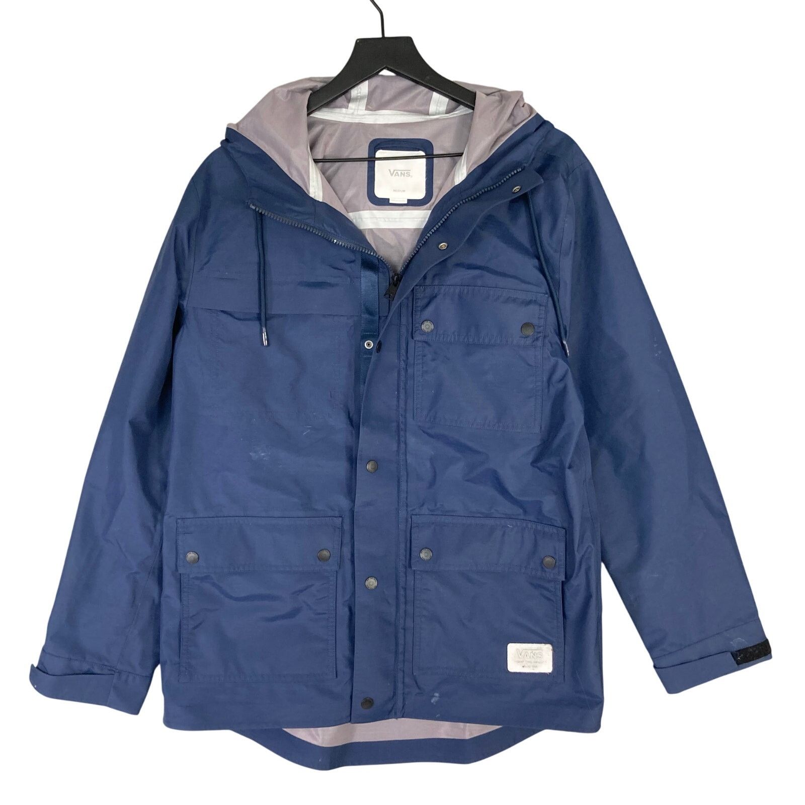 Vans Vans Men's Medium Navy Blue Hooded Windbreaker Jacket Size US M / EU 48-50 / 2 - 1 Thumbnail