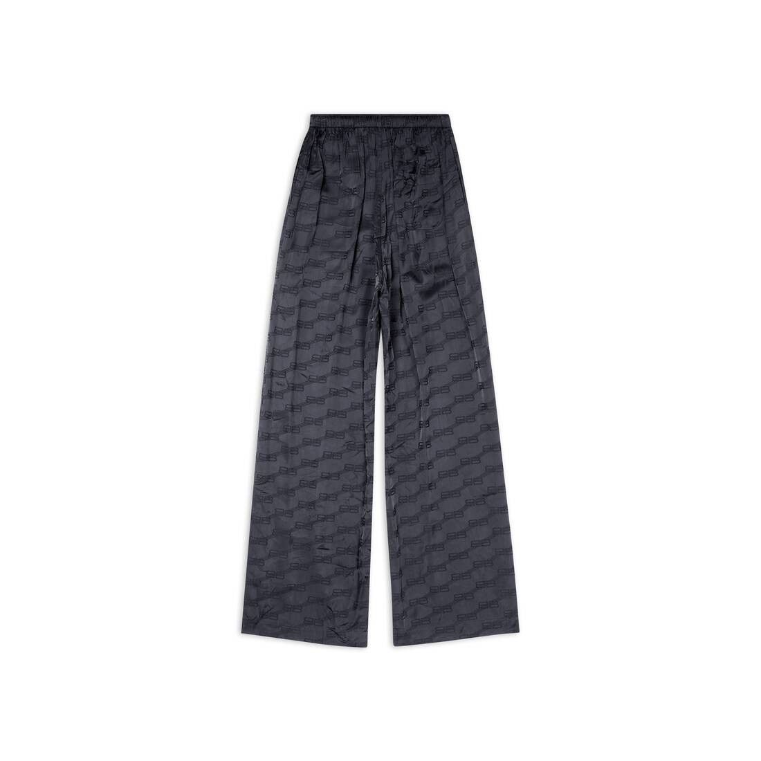 Balenciaga o1bcso1str1025 BB Monogram Jacquard Pyjama Pants in Black Size US 32 / EU 48 - 6 Thumbnail