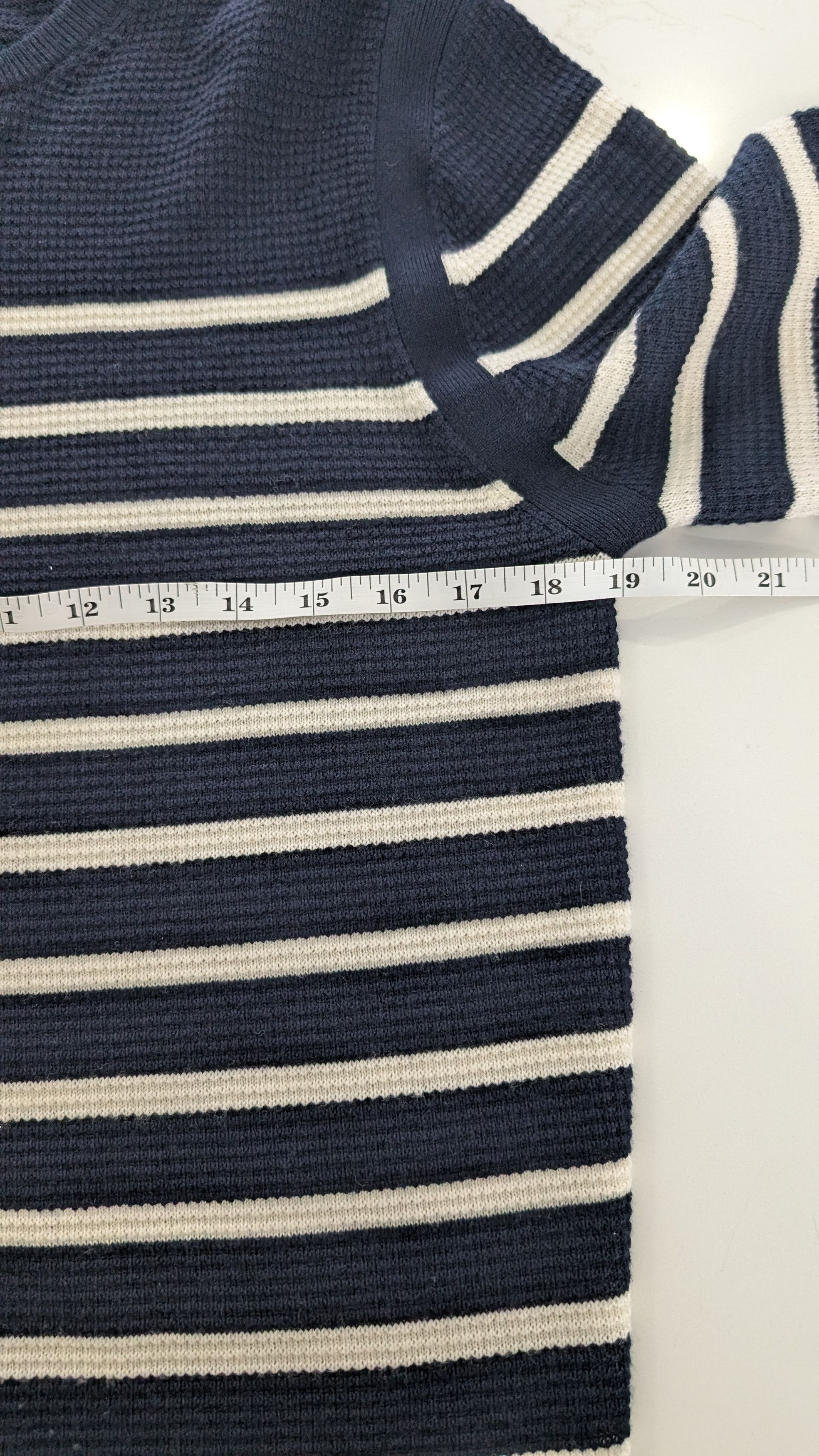 Todd Snyder ​Todd Snyder Stripe Waffle Merino Crew Sweater Thermal Size US S / EU 44-46 / 1 - 6 Thumbnail