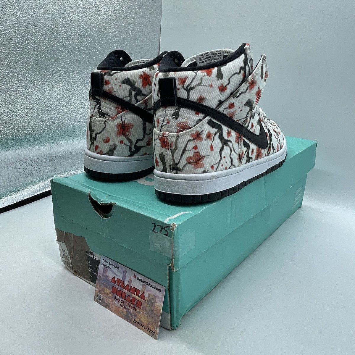 Nike Sb Dunk high pro cherry blossom Size US 5.5 / EU 38 - 5 Thumbnail