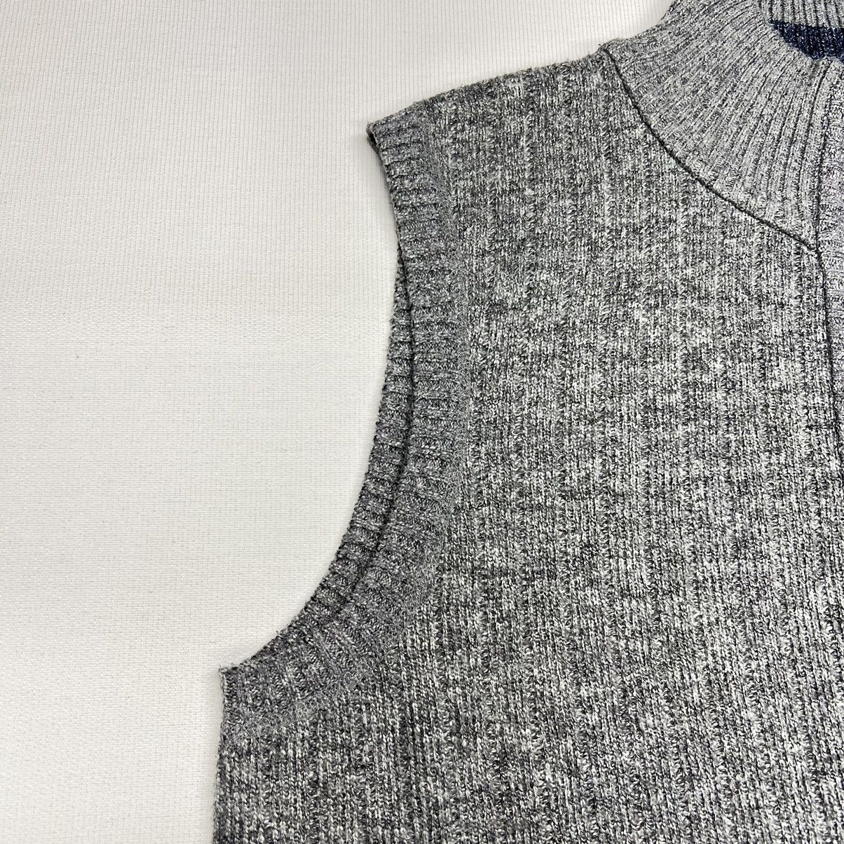 Other VTG US Icon Sweater Vest Grey Cable Knit Full Zip Patch Y2K Size US L / EU 52-54 / 3 - 5 Thumbnail