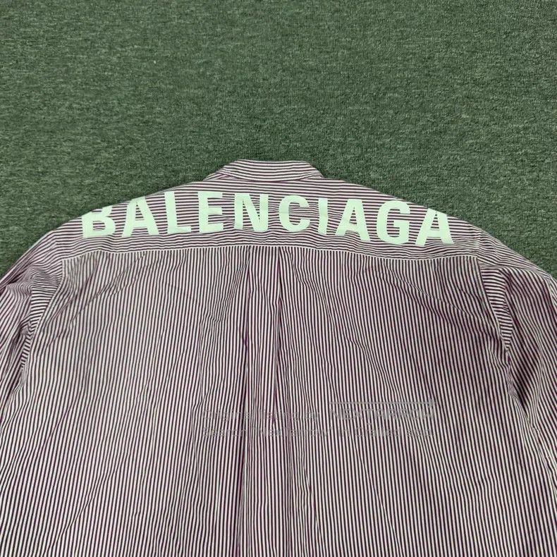 Balenciaga Balenciaga Back Letter Logo Striped Shirt Size XS / US 0-2 / IT 36-38 - 6 Thumbnail