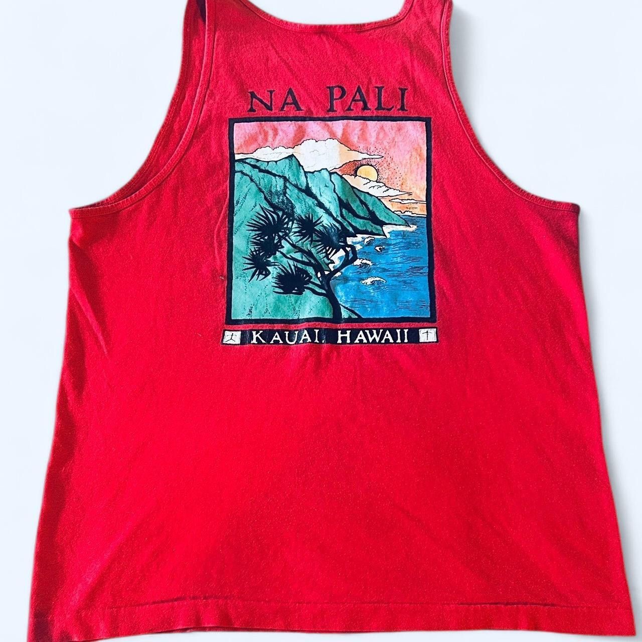 Vintage Vintage ‘80s Kauai Hawaii Tank Top - Large Size US L / EU 52-54 / 3 - 3 Thumbnail