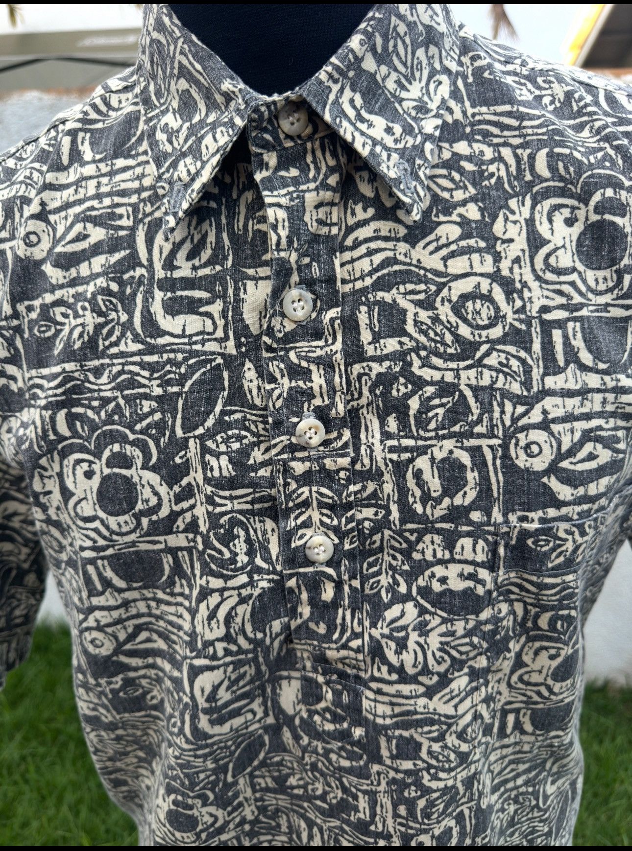 Tori Richard PreOwned Tori Richard Hawaiian Print Black Men's M Size US M / EU 48-50 / 2 - 3 Thumbnail