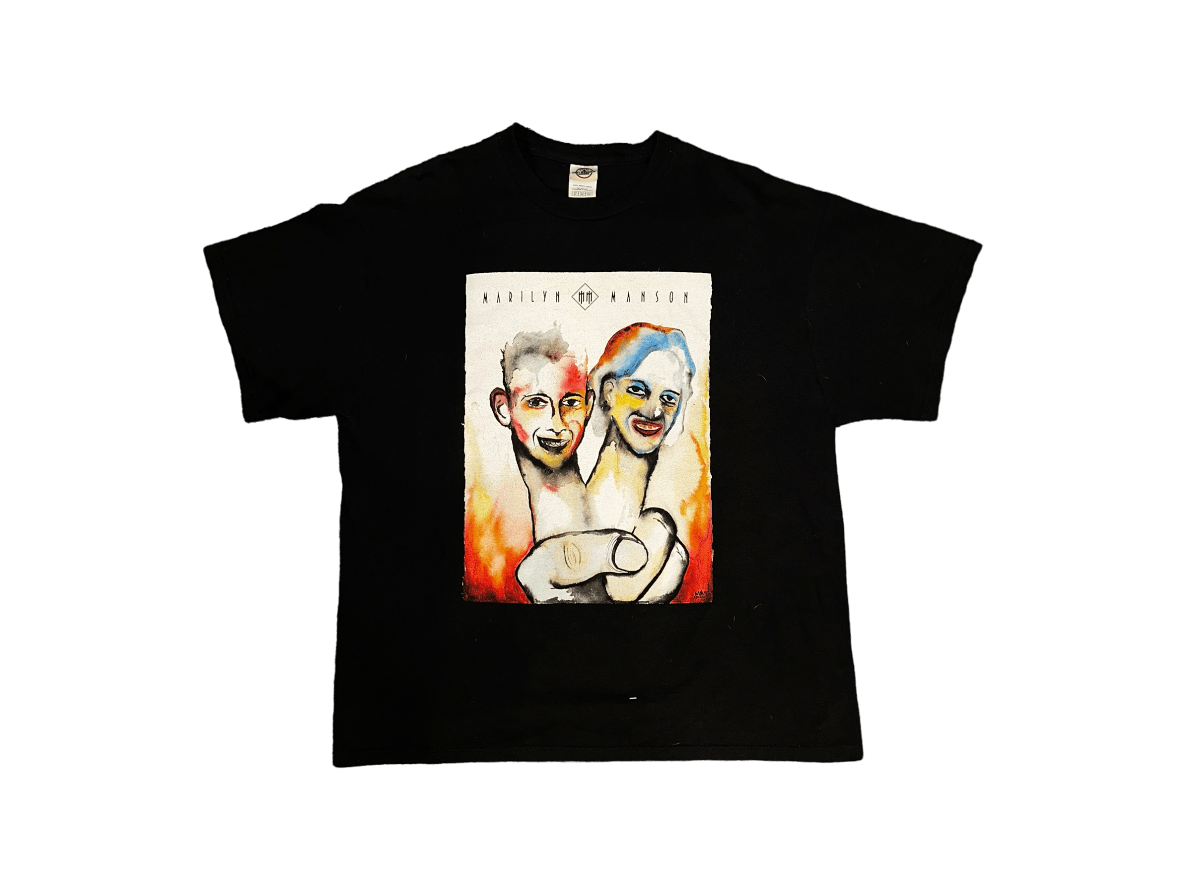 image of Vintage Marilyn Manson "crop Failure" Art T-Shirt in Black, Men's (Size XL)