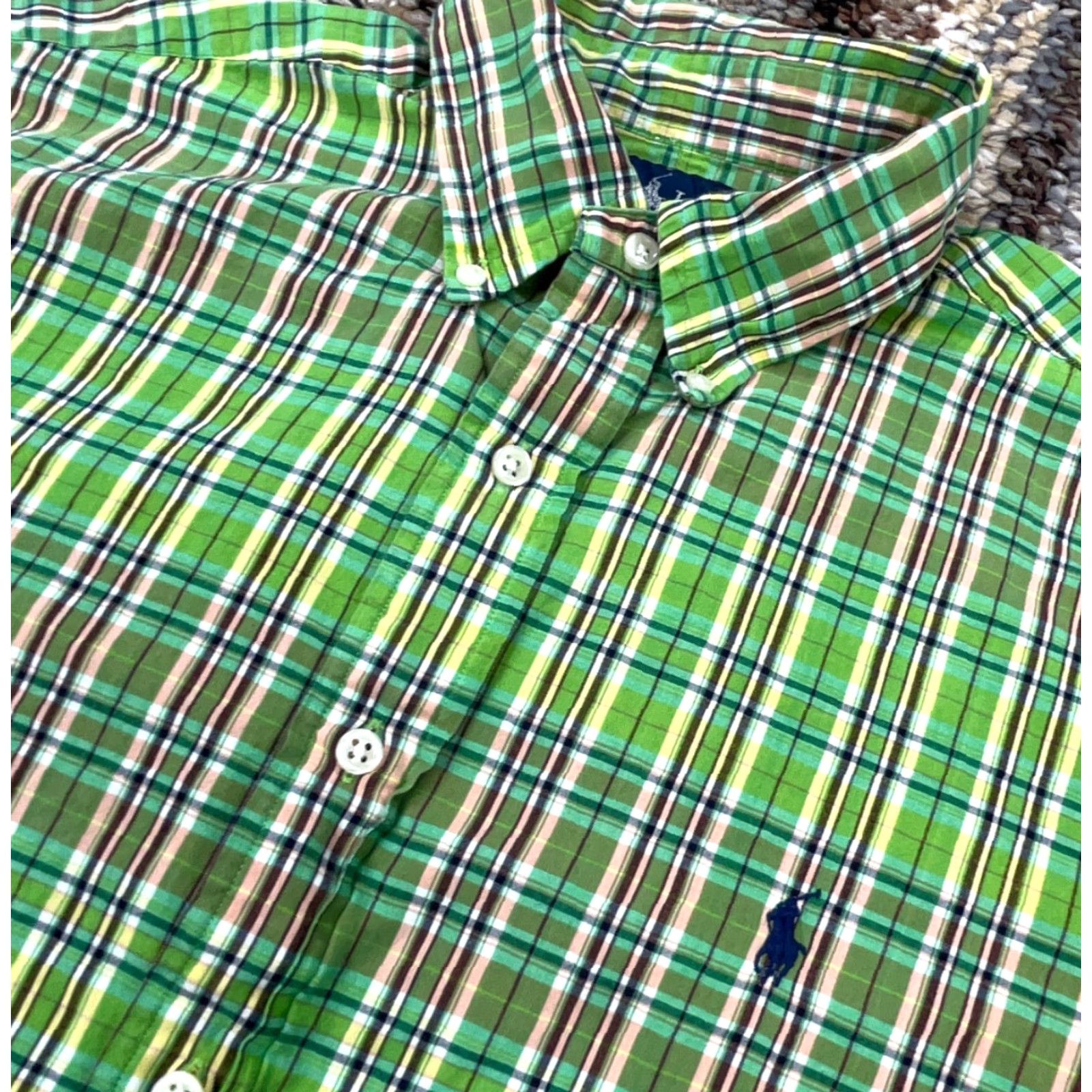 Ralph Lauren VINTAGE Ralph Lauren Shirt Men Large Green Plaid Button-Front Casual Modern Polo Tartan Size US M / EU 48-50 / 2 - 3 Thumbnail