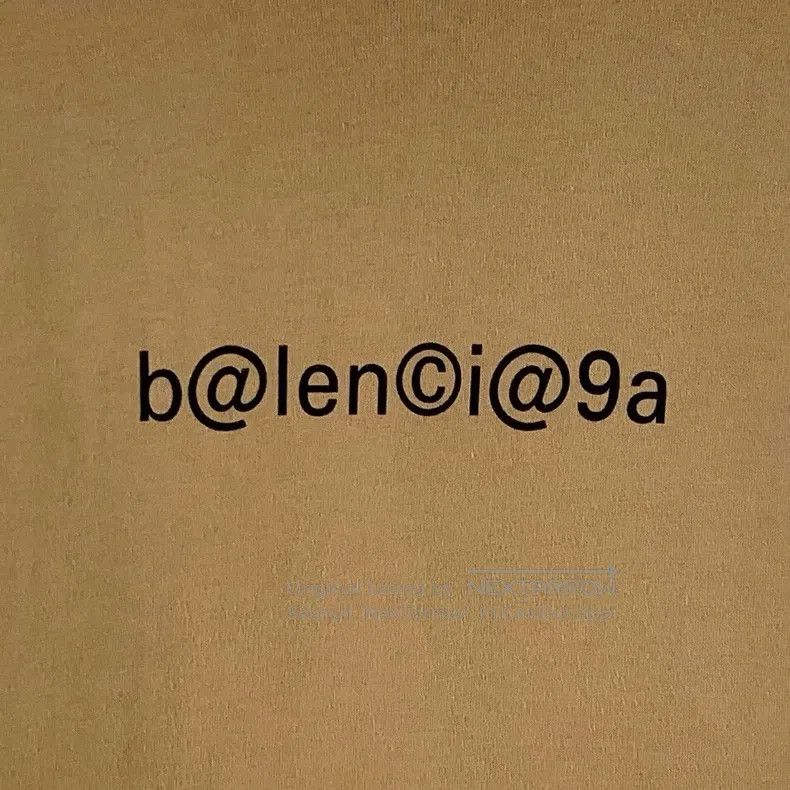 Balenciaga Balenciaga Brown Logo Letter Embroidered Cotton Round Neck Size US S / EU 44-46 / 1 - 4 Thumbnail