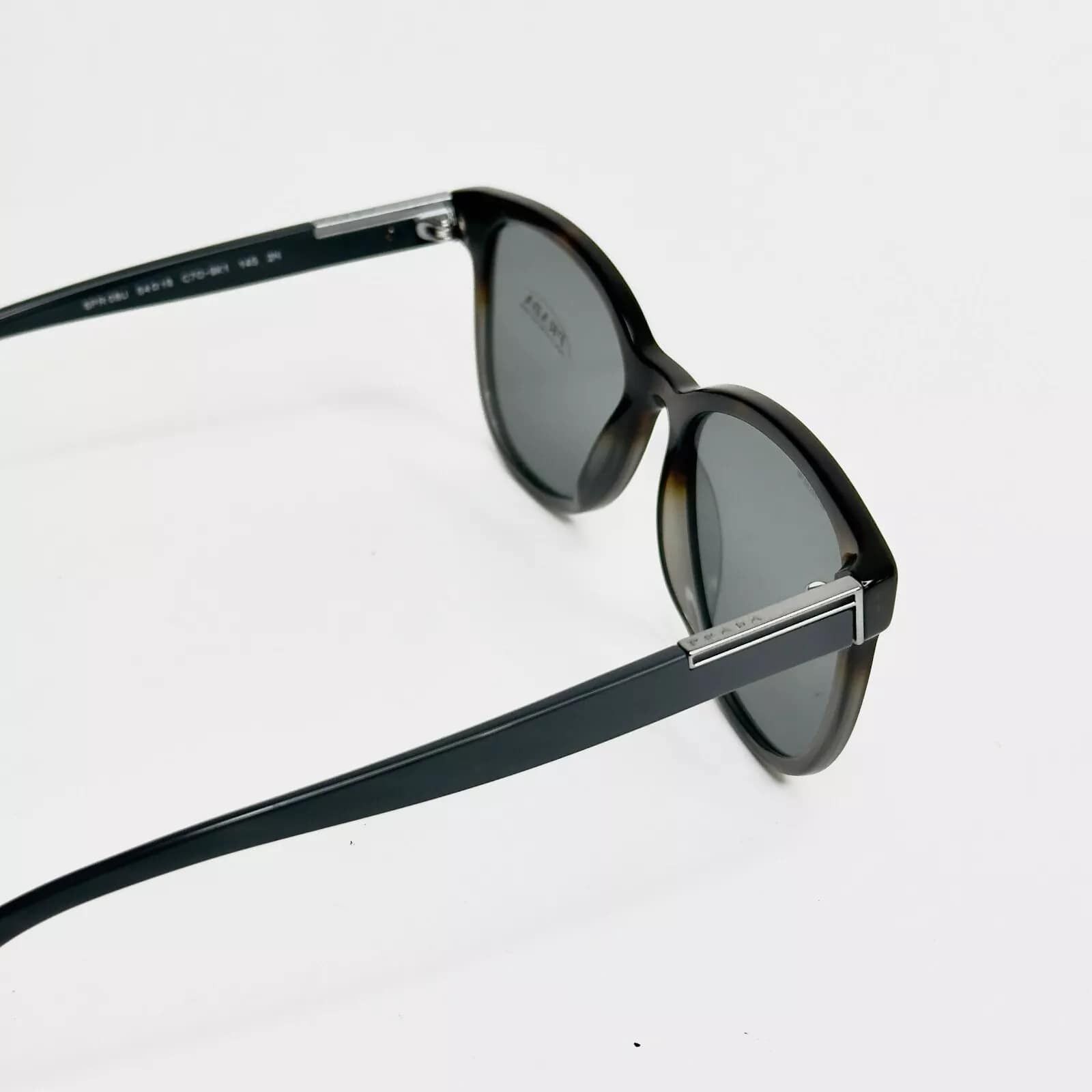 Prada PRADA Pilot 08U Black Gray Authentic Logo Sunglasses PR08US Size ONE SIZE - 6 Thumbnail